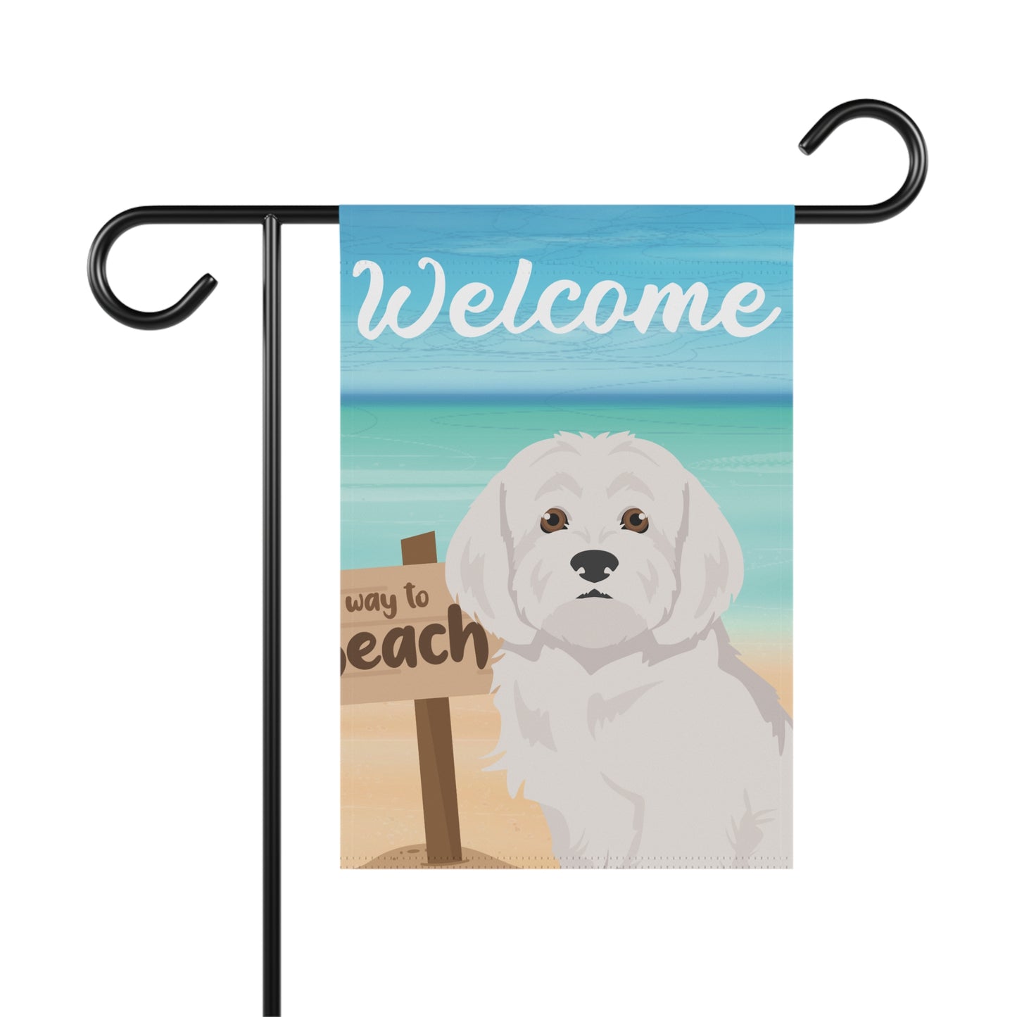 Maltese Dog Garden Flag