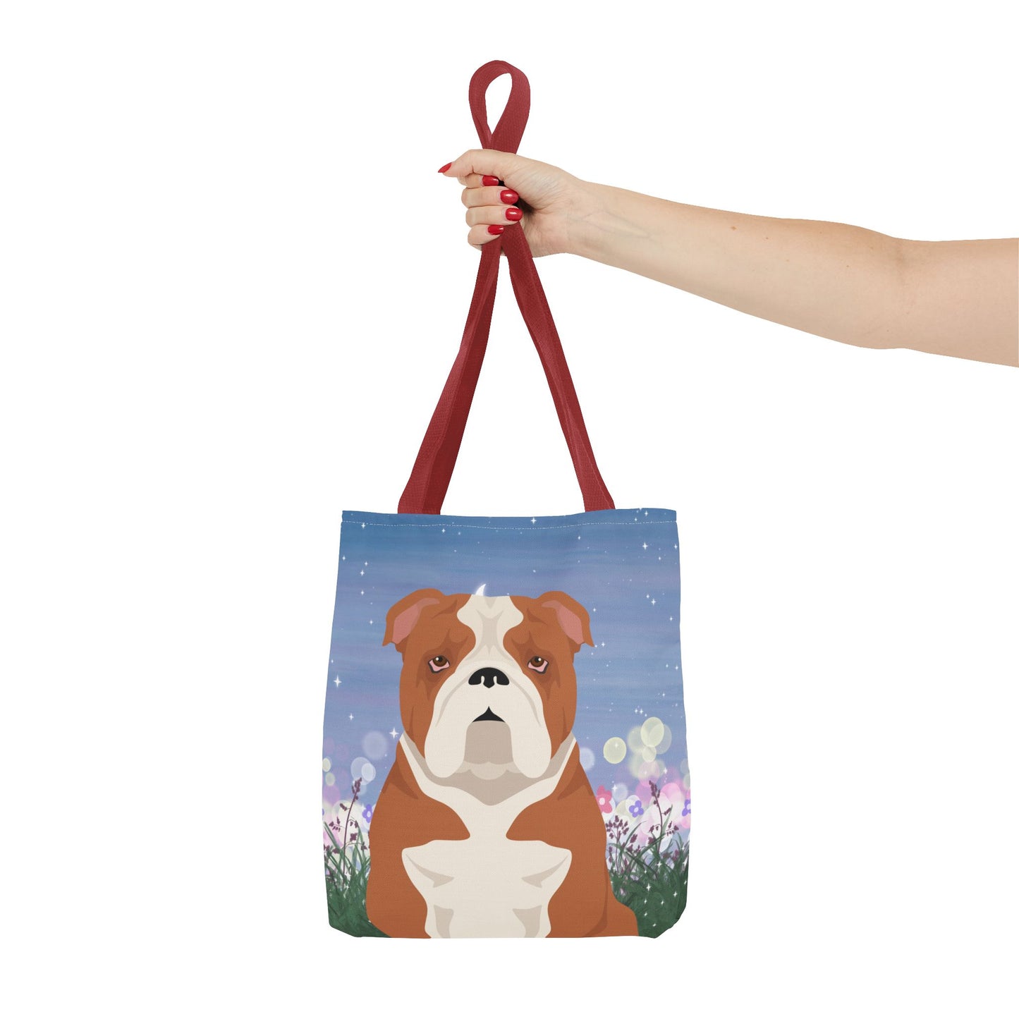 Bulldog Dog Tote Bag 13x13