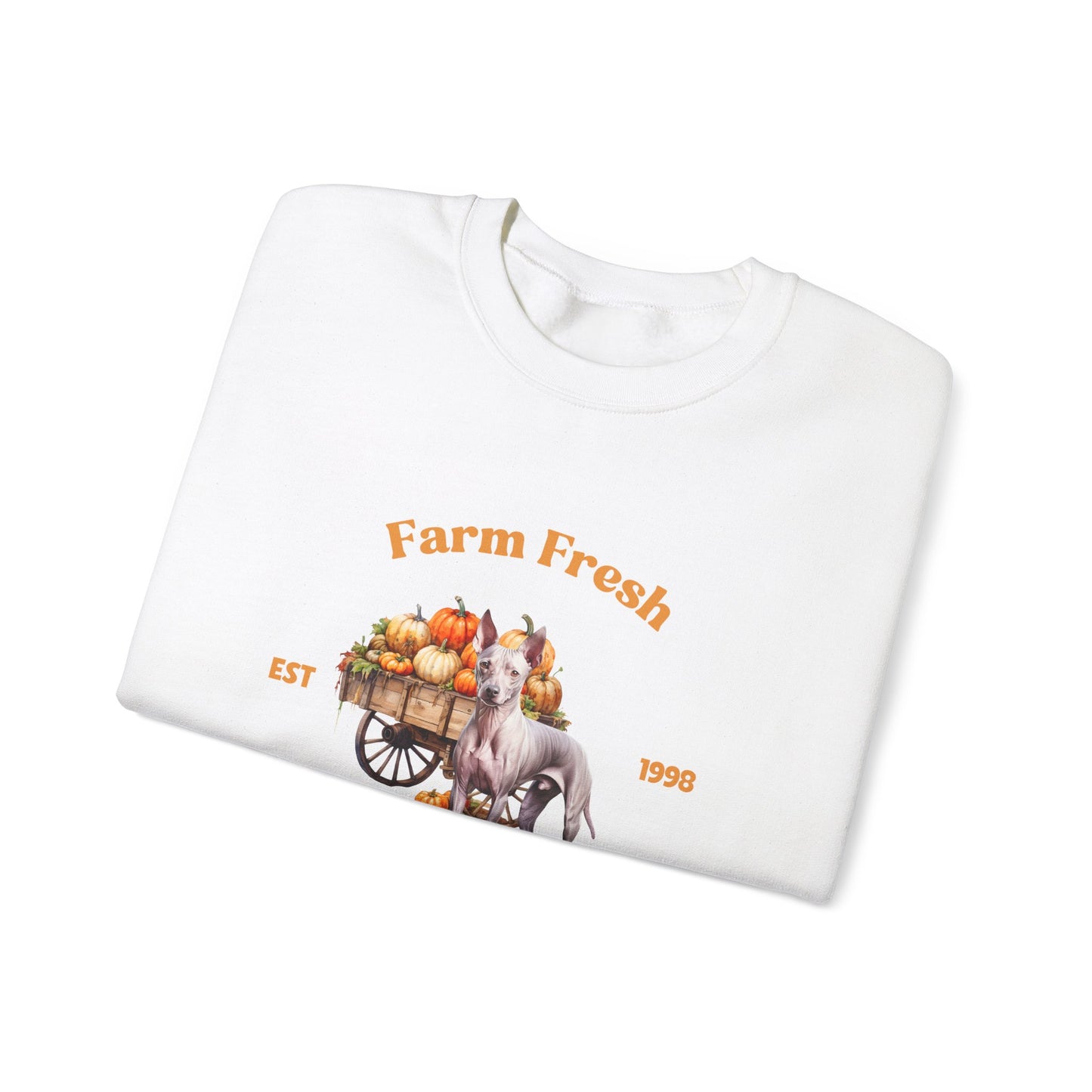 American Hairless Terrier Dog Fall Unisex Heavy Blend Crewneck Sweatshirt