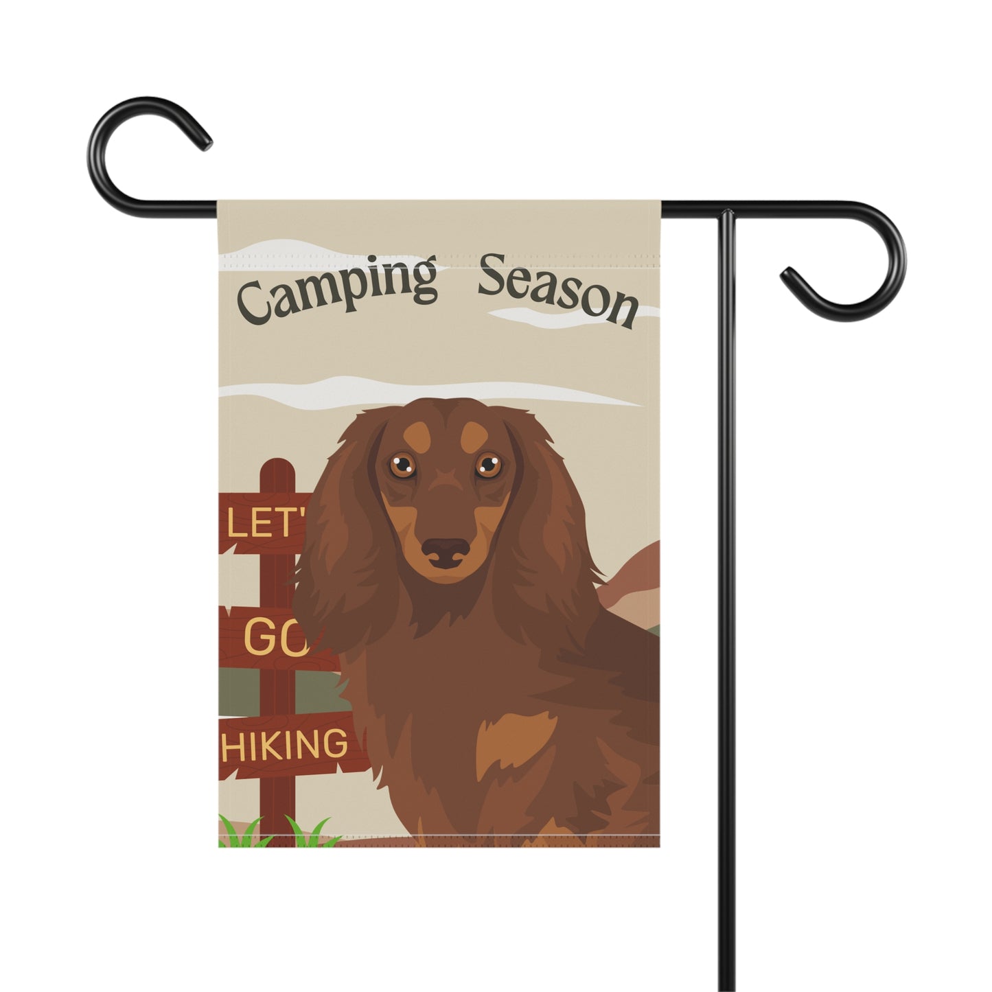 Dachshund Dog Camping Garden Flag