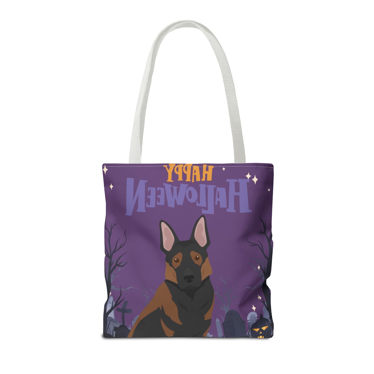 German Shepherd Dog Happy Halloween Tote Bag 16x16