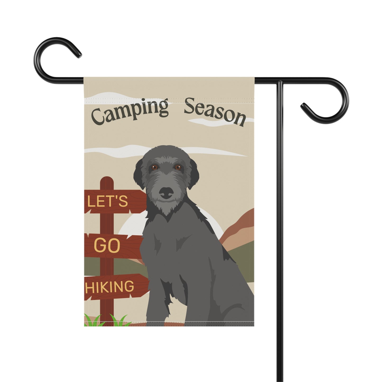 Scottish Deerhound Dog Camping Garden Flag