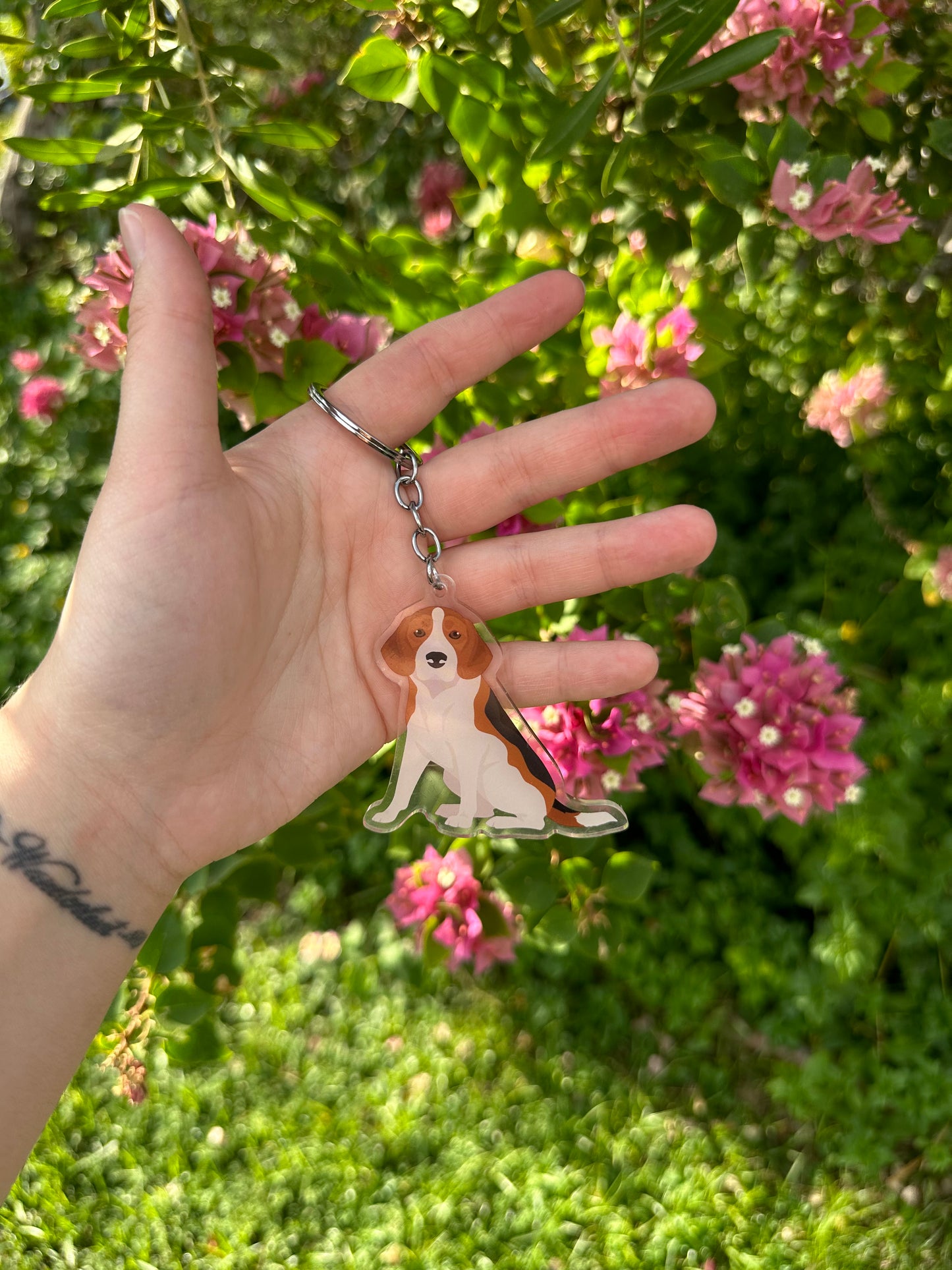 Beagle Dog 2.5in Acrylic Keychain
