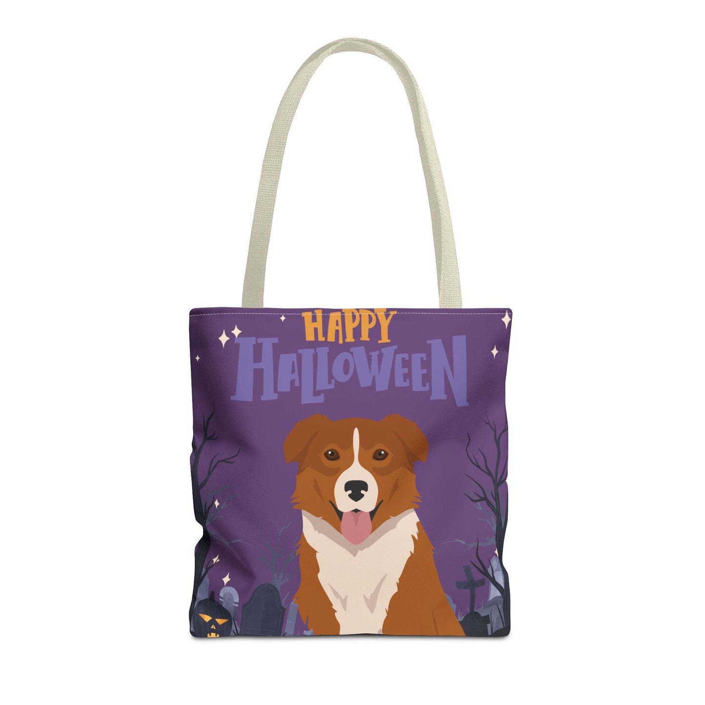 English Shepherd Dog Happy Halloween Tote Bag 16x16