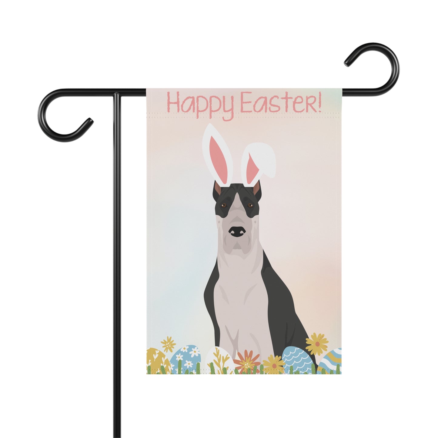 Great Dane Dog Happy Easter Garden Flag