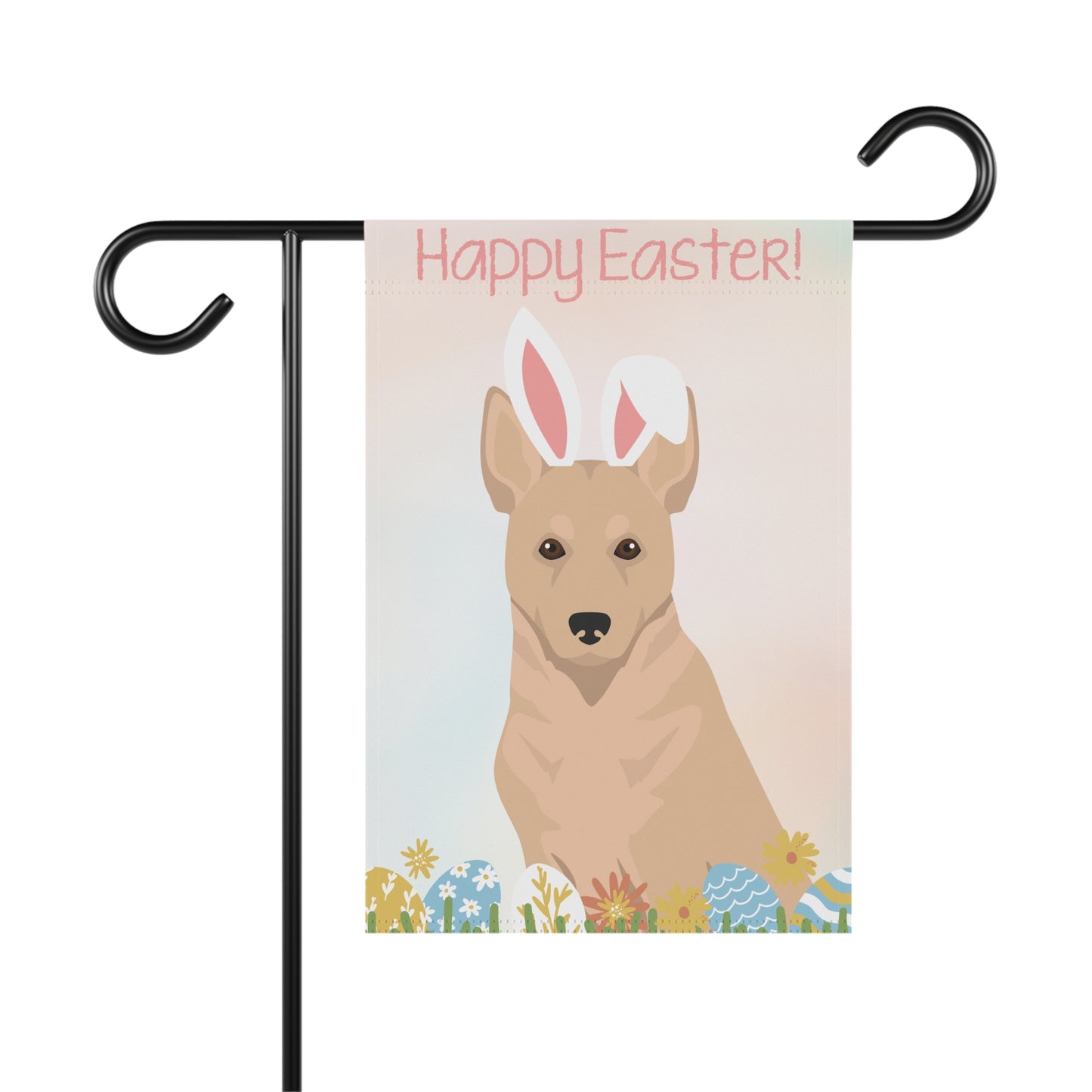 Canaan Dog Happy Easter Garden Flag