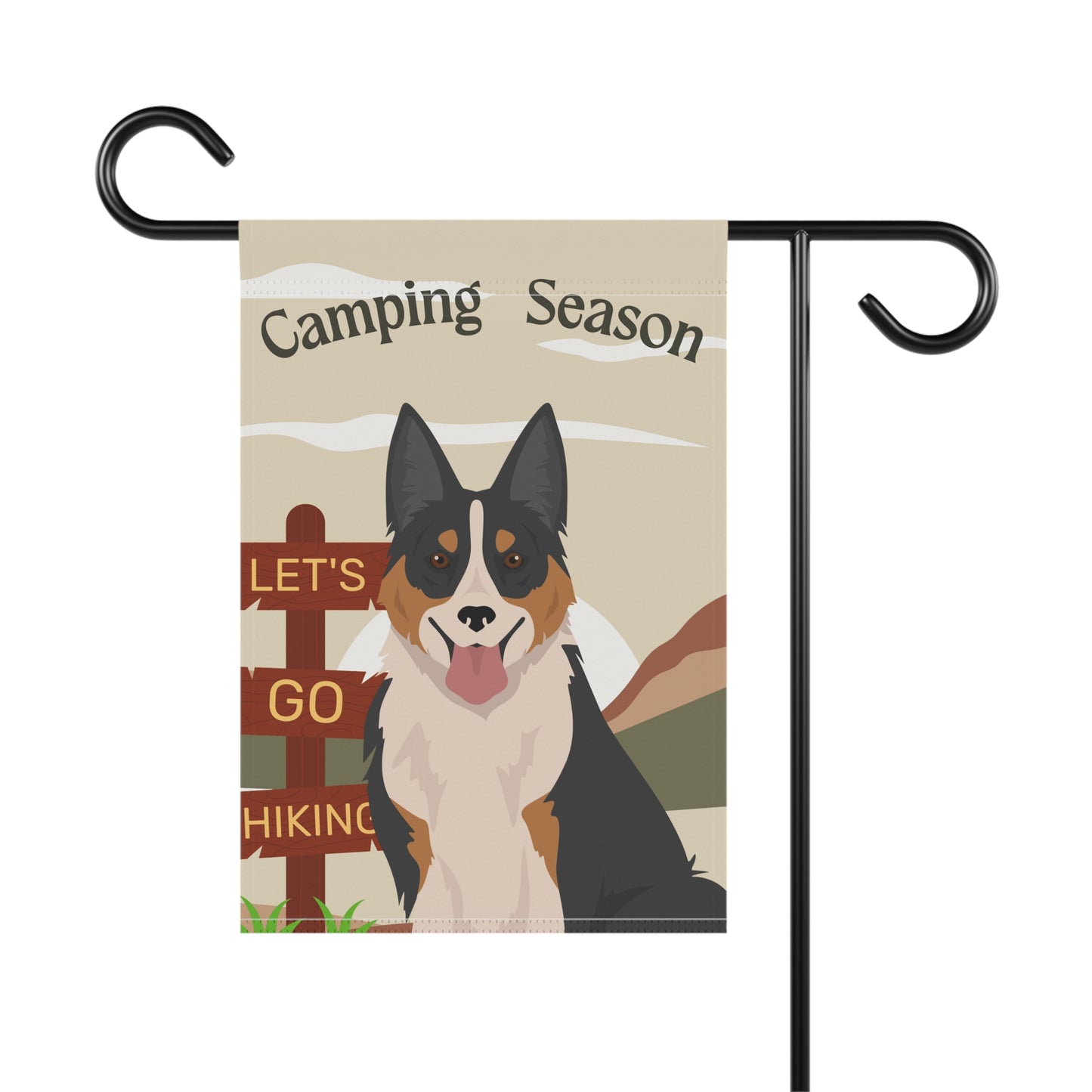 Welsh Sheepdog Dog Camping Garden Flag