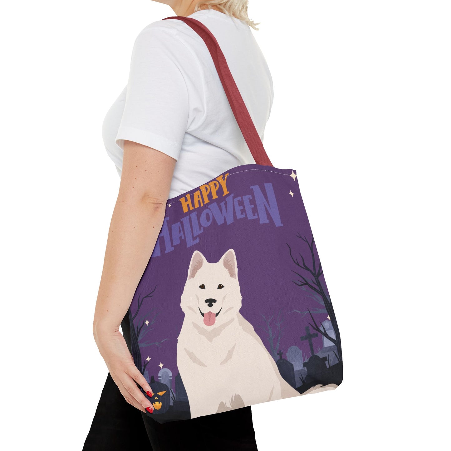 Alaskan Malamute Dog Happy Halloween Tote Bag 16x16