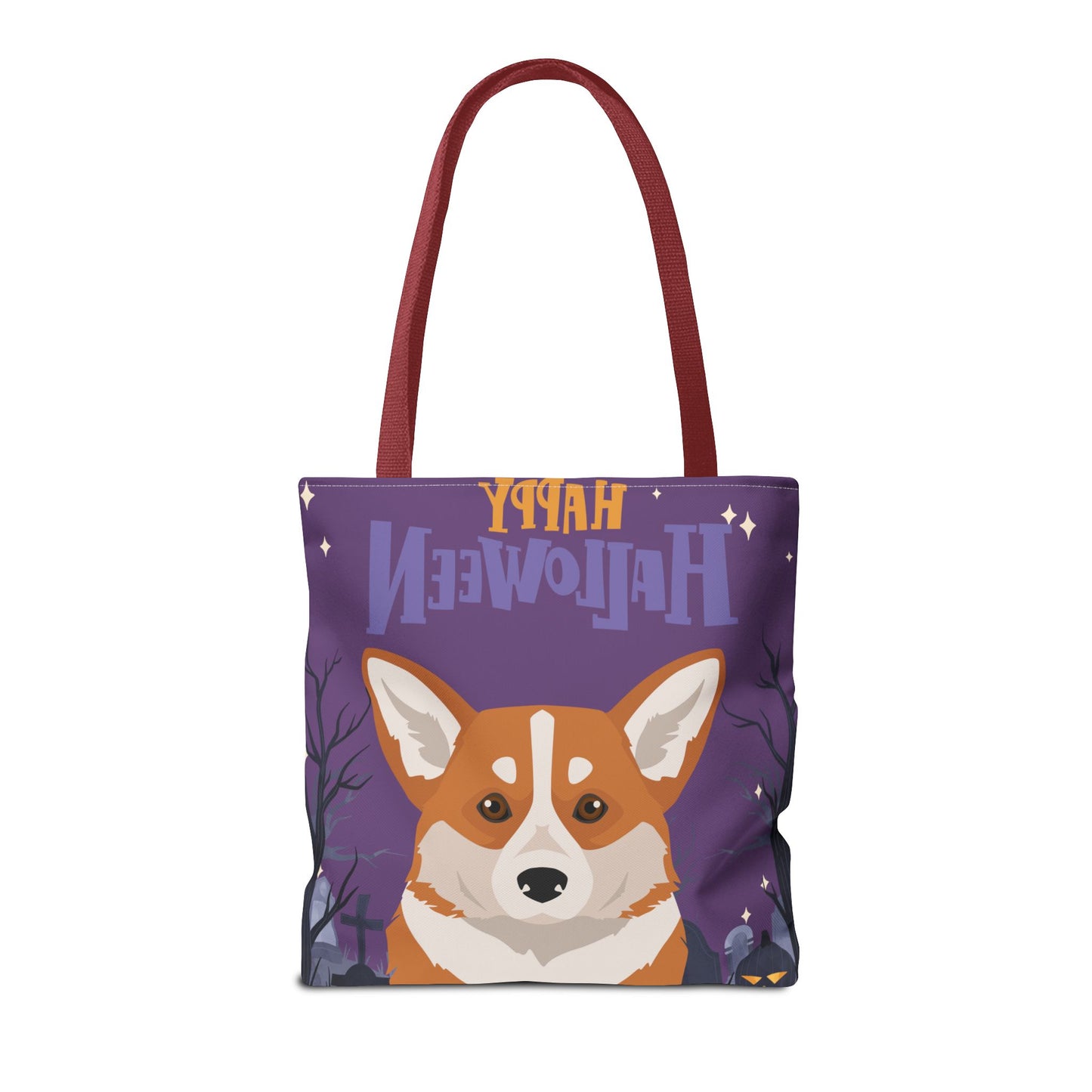 Pembroke Welsh Corgi Dog Happy Halloween Tote Bag 16x16