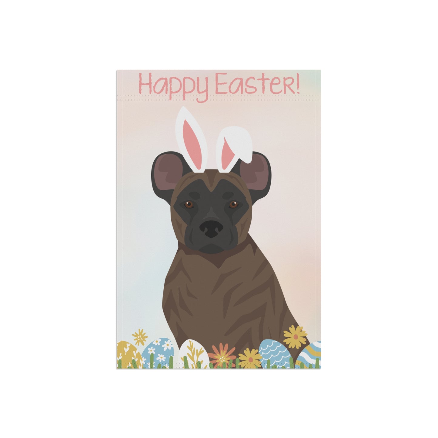 St Miguel Cattle Dog Happy Easter Garden Flag