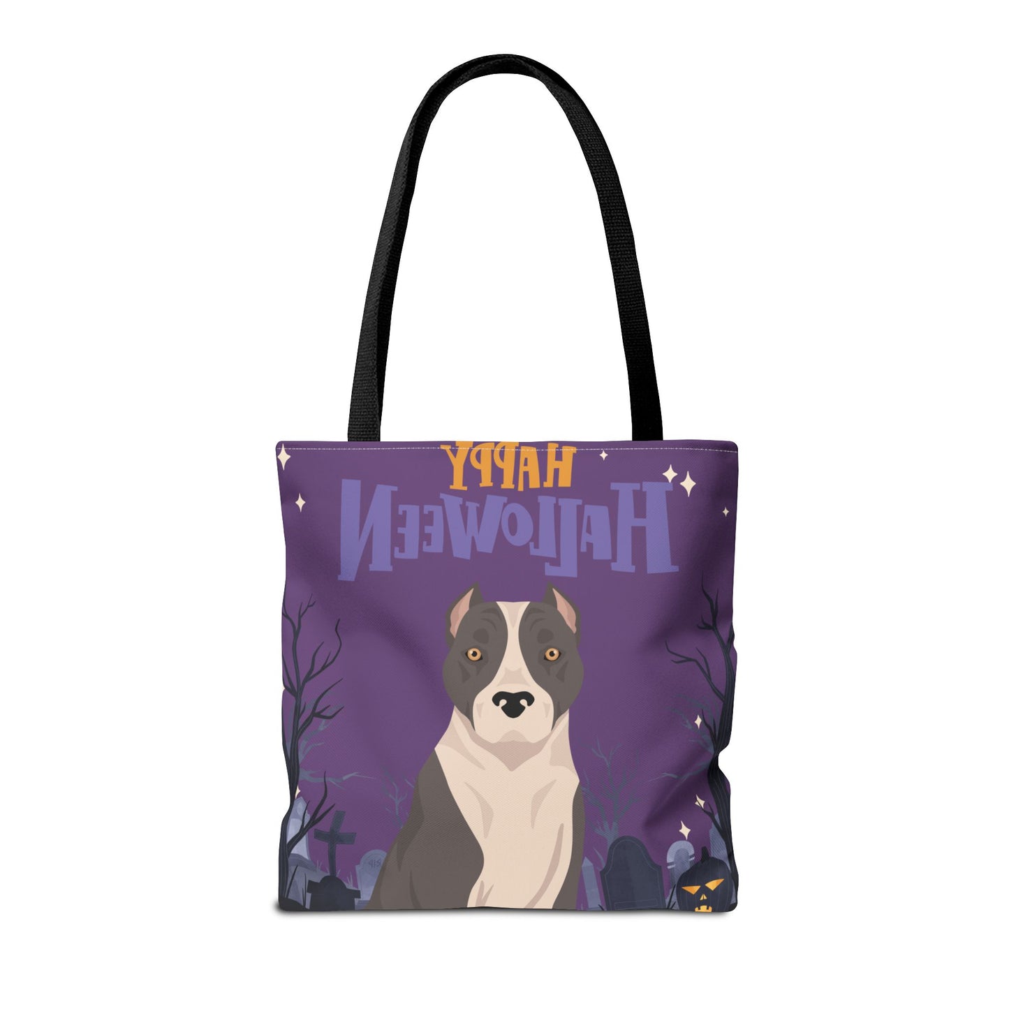 American Staffordshire Terrier Dog Happy Halloween Tote Bag 16x16