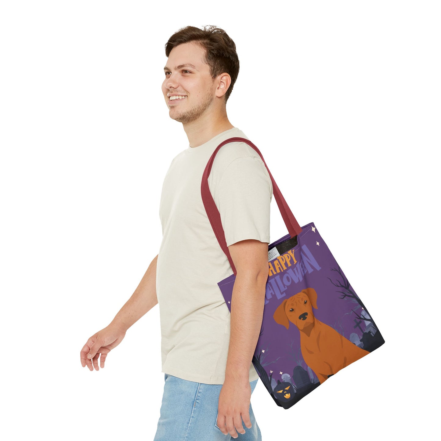 Rhodesian Ridgeback Dog Happy Halloween Tote Bag 16x16