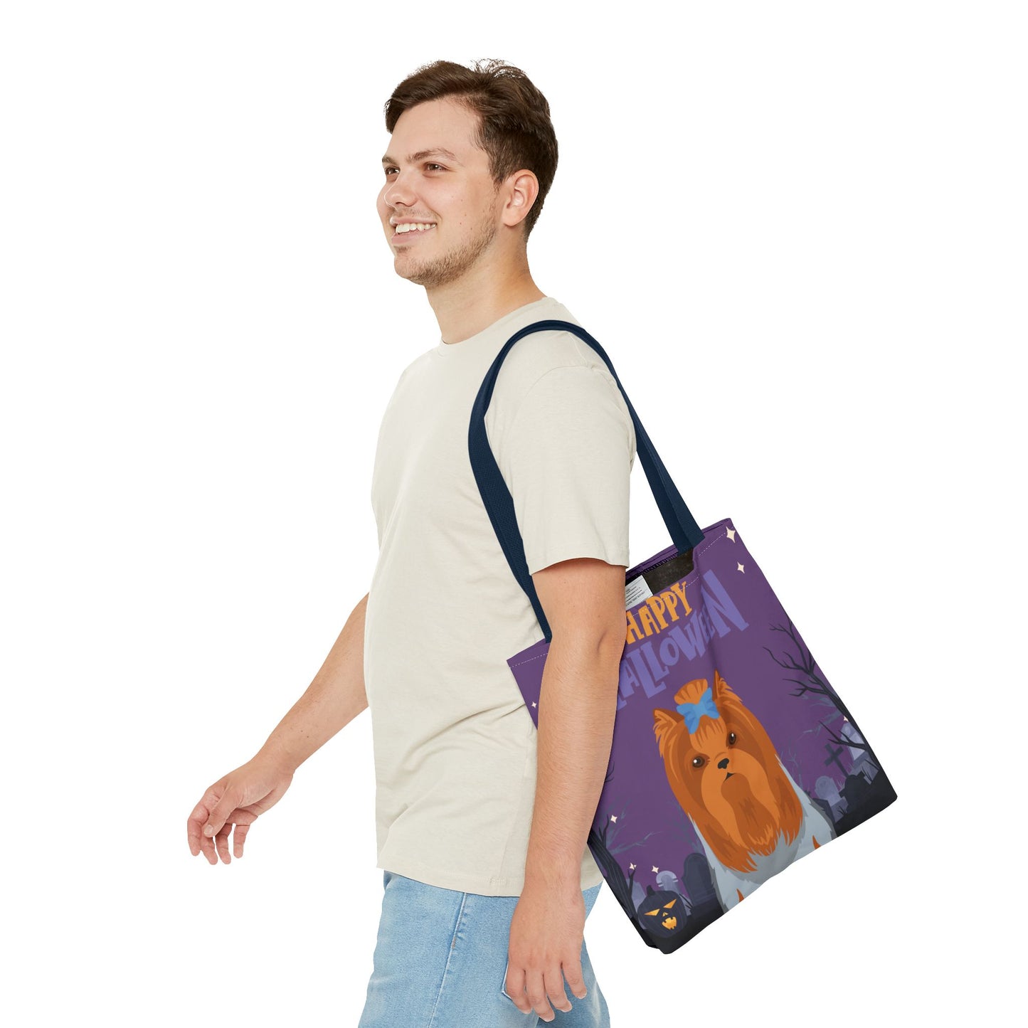 Yorkshire Terrier Dog Happy Halloween Tote Bag 16x16