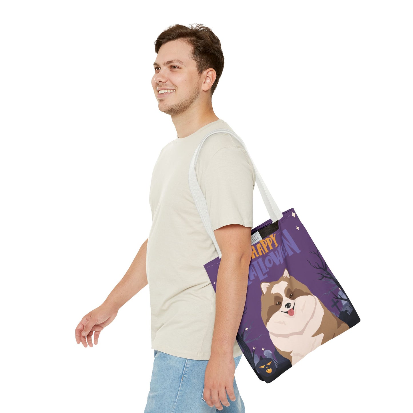 Pomeranian Dog Happy Halloween Tote Bag 16x16