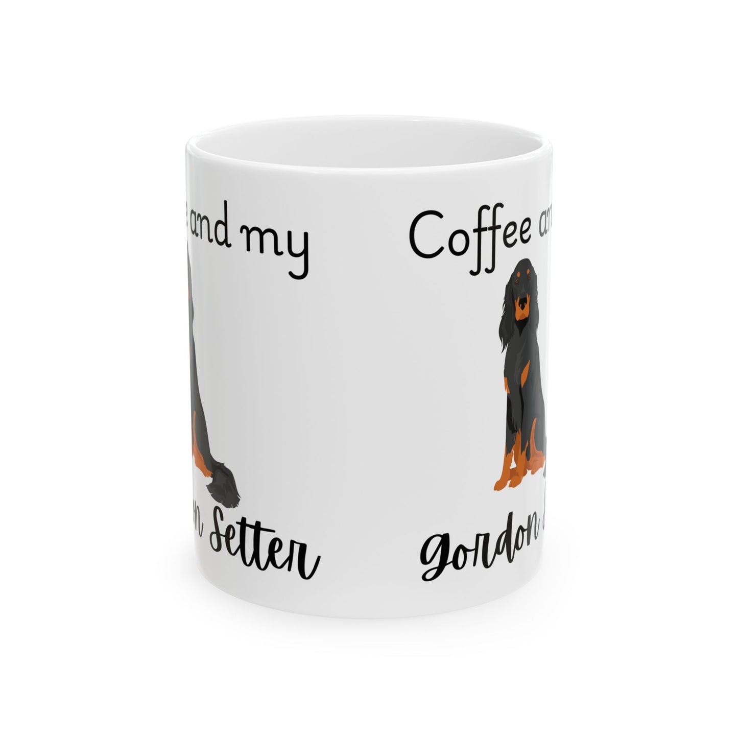 Coffee and My Gordon Setter Ceramic Mug | Dog Lover Gift, Pet Owner Cup, Cute Mug for Dog Moms, Funny Mug for Coffee Lovers