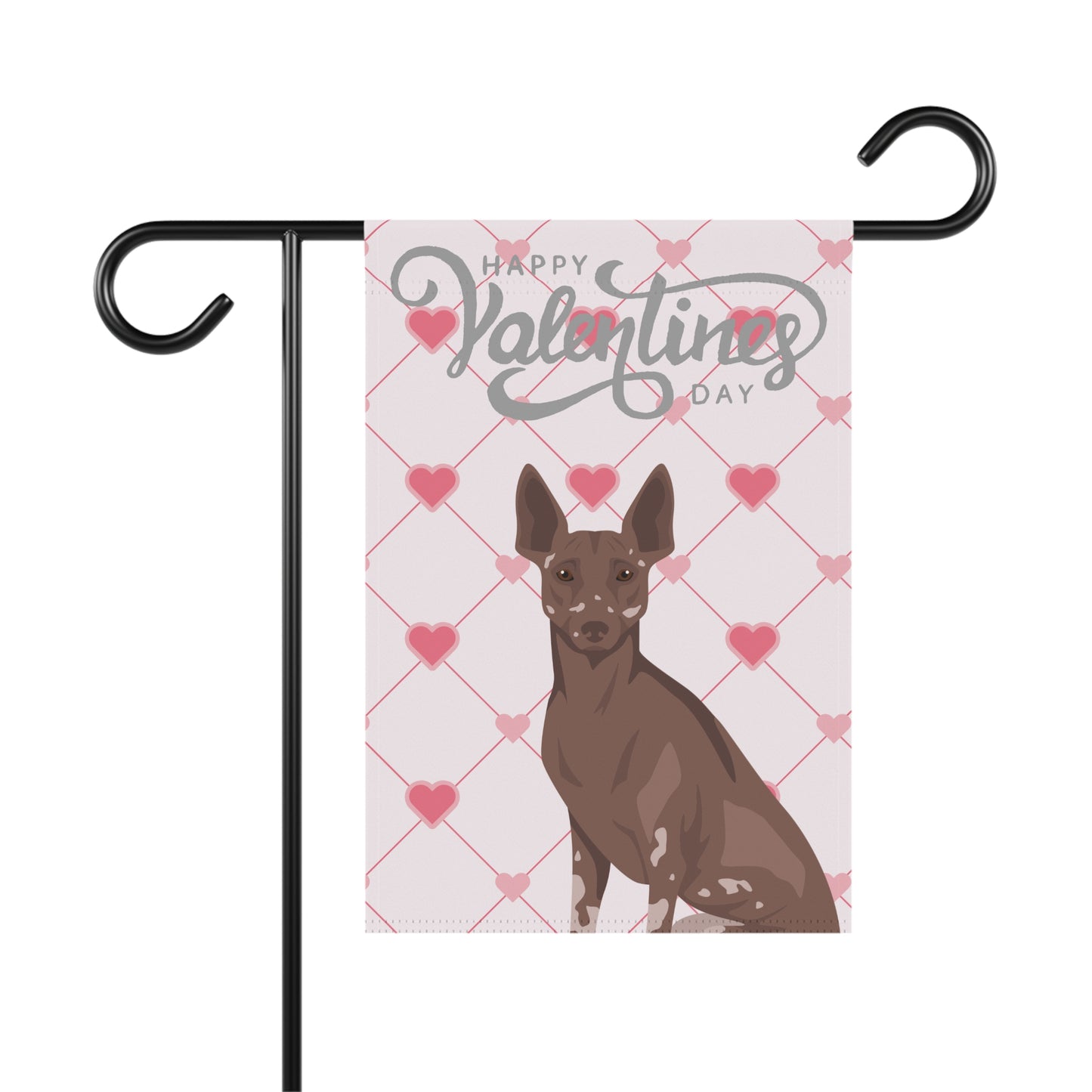 Peruvian Inca Orchid Dog Valentines Day Garden Flag