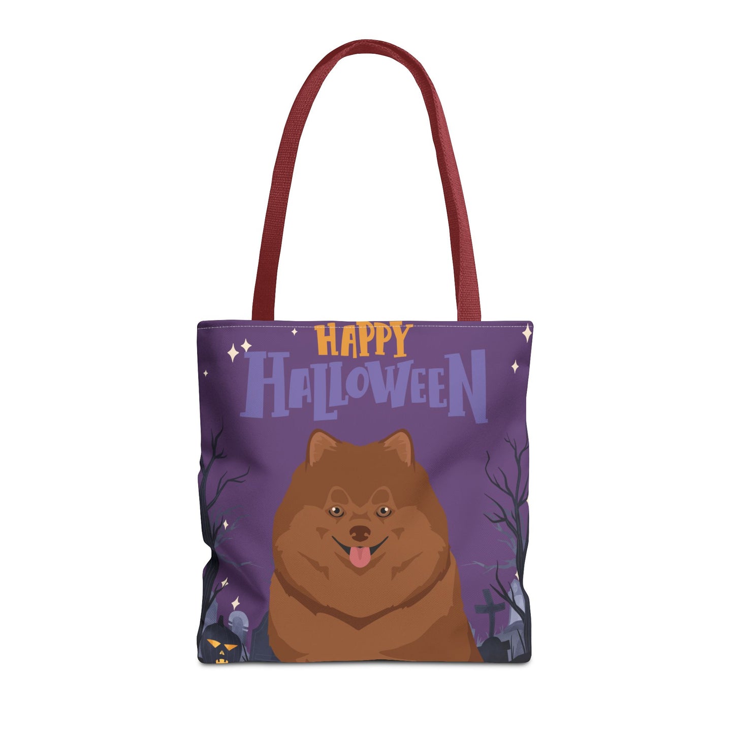 Pomeranian Dog Happy Halloween Tote Bag 16x16