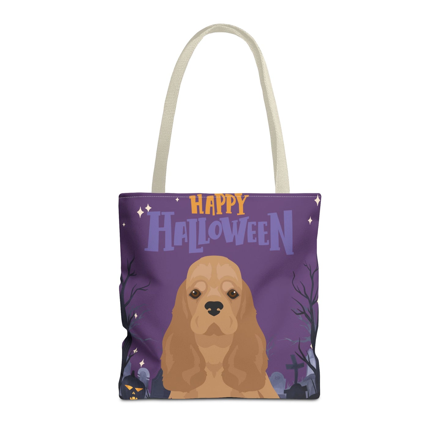 Cocker Spaniel Dog Happy Halloween Tote Bag 16x16