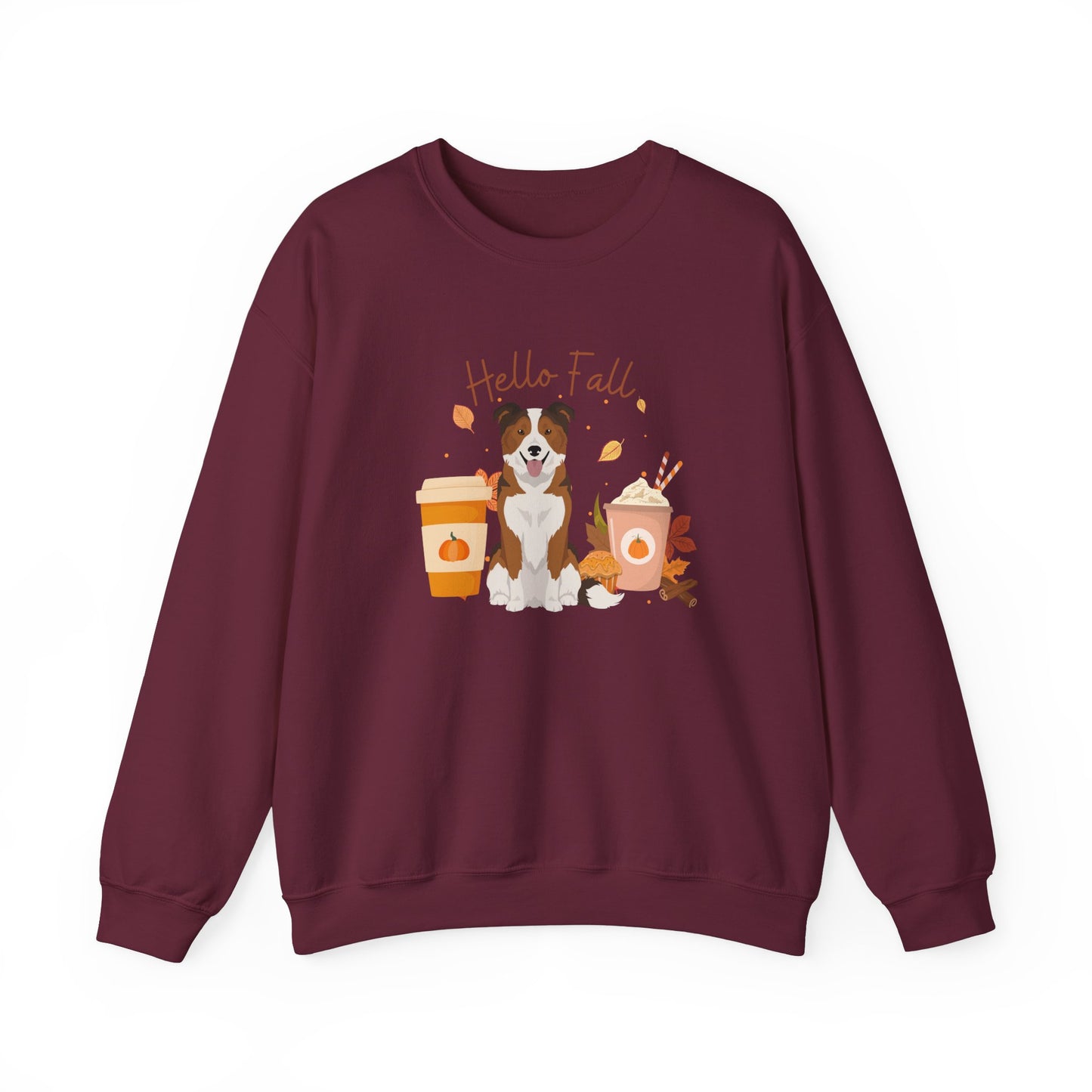 Border Collie Dog Fall Halloween Unisex Heavy Blend Crewneck Sweatshirt