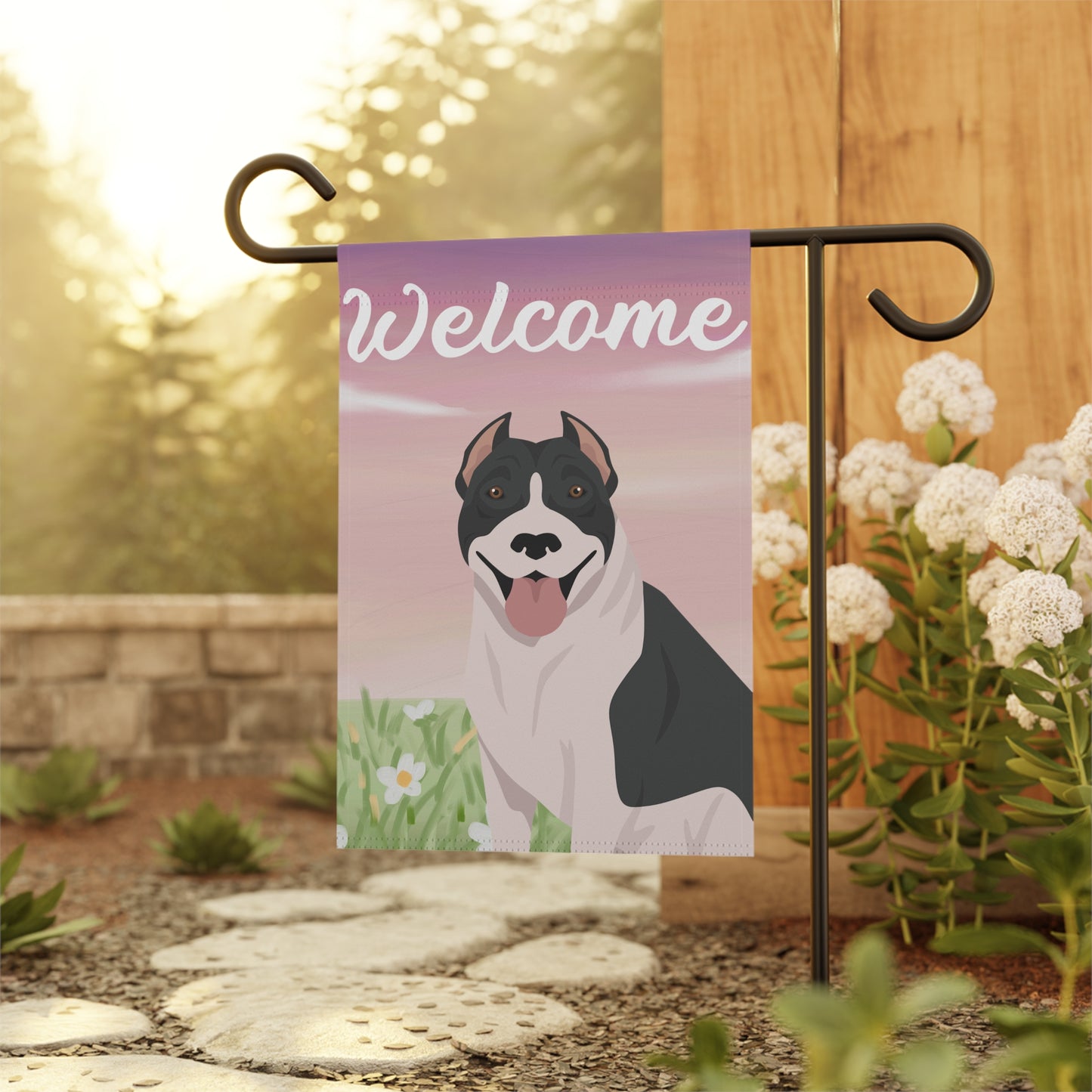 Pit Bull Dog Welcome Garden Flag