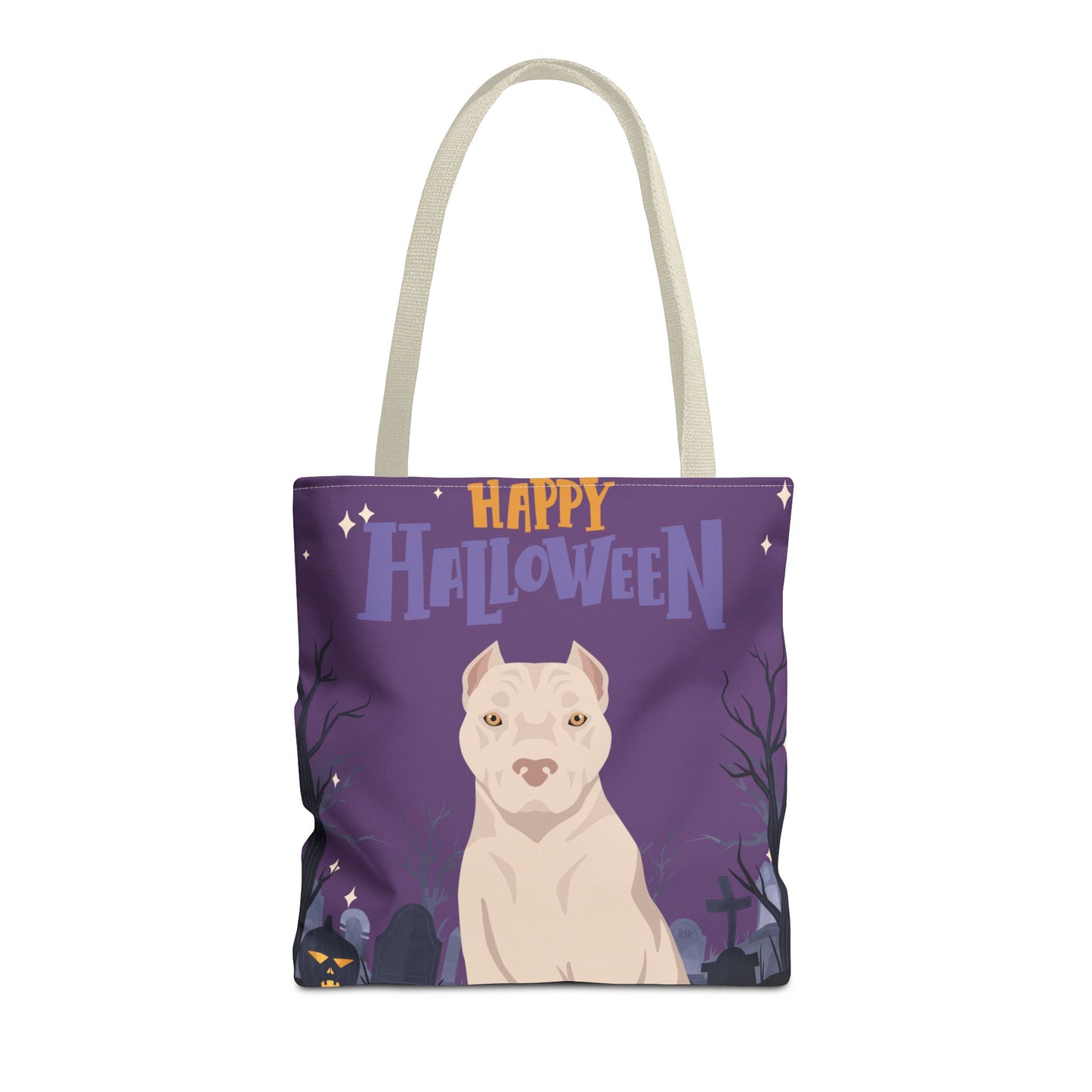 American Staffordshire Terrier Dog Happy Halloween Tote Bag 16x16