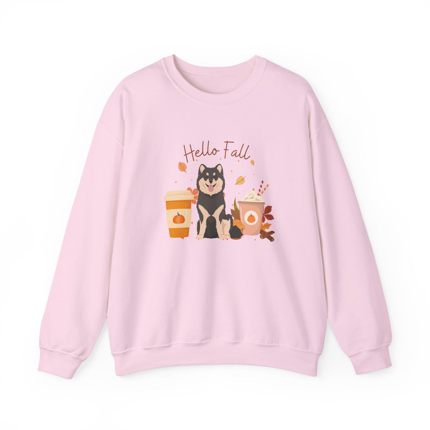 Finnish Lapphund Dog Fall Halloween Unisex Heavy Blend Crewneck Sweatshirt