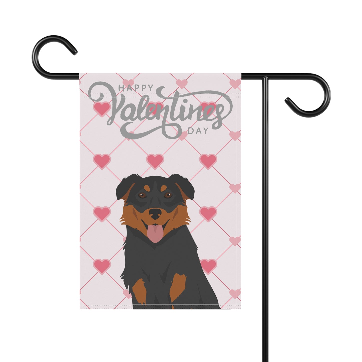English Shepherd Dog Valentines Day Garden Flag