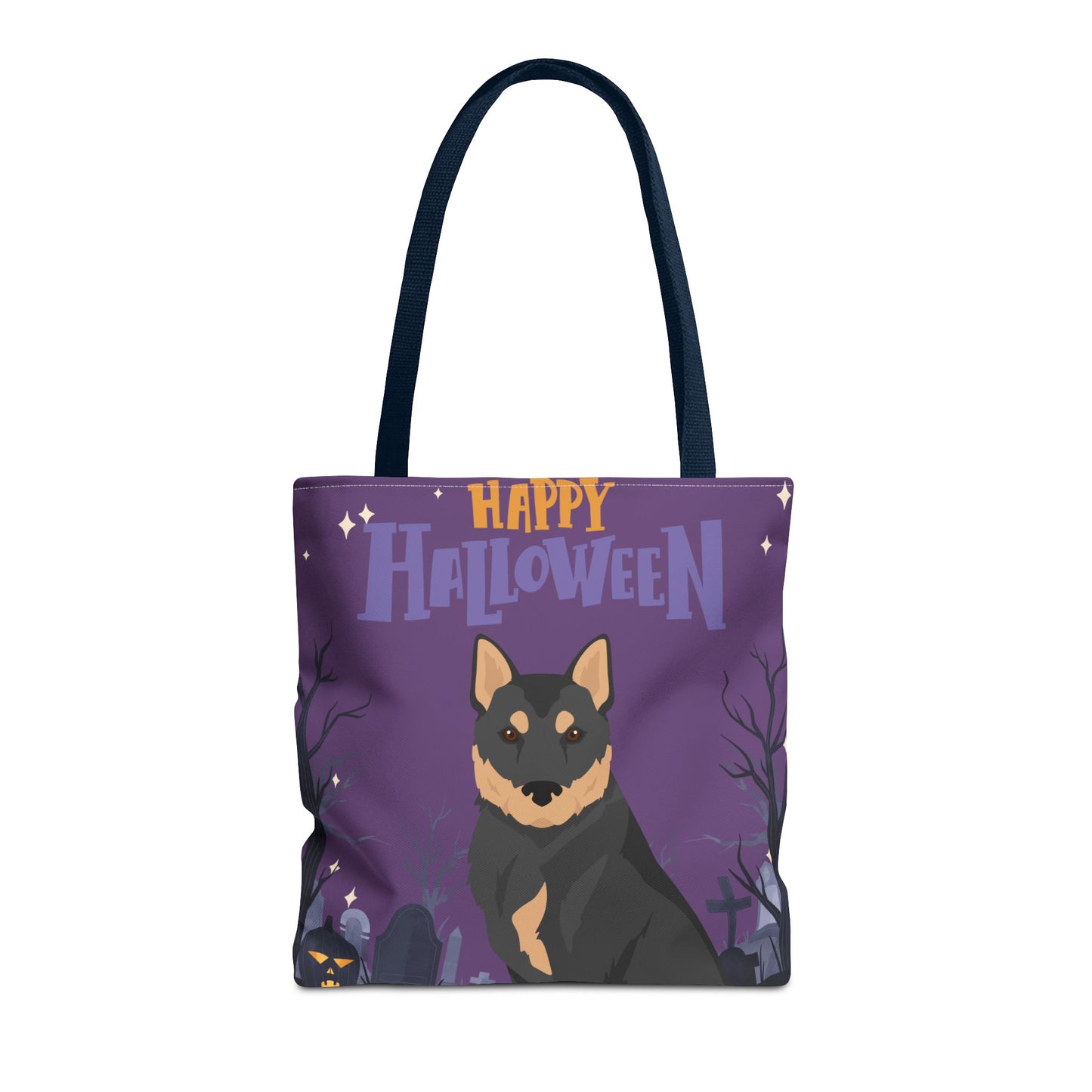 Korean Jindo Dog Happy Halloween Tote Bag 16x16