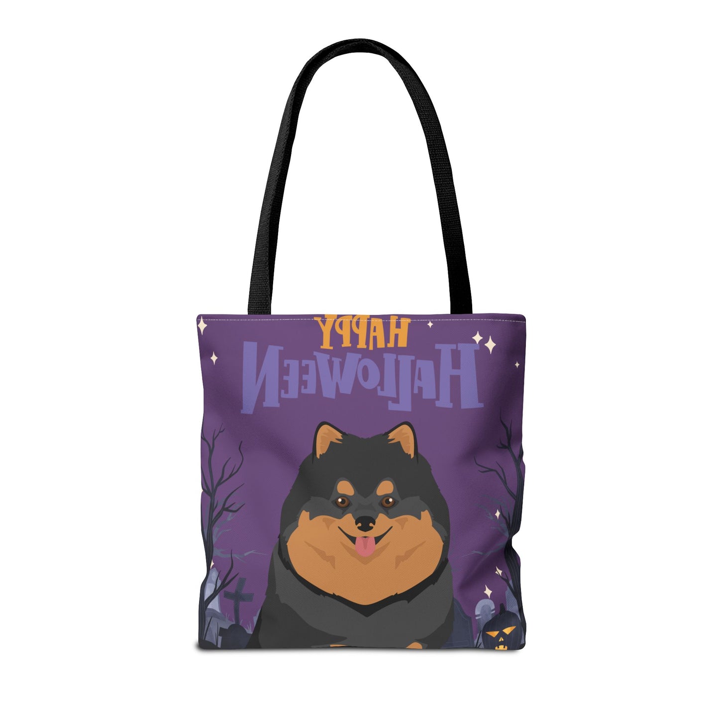 Pomeranian Dog Happy Halloween Tote Bag 16x16