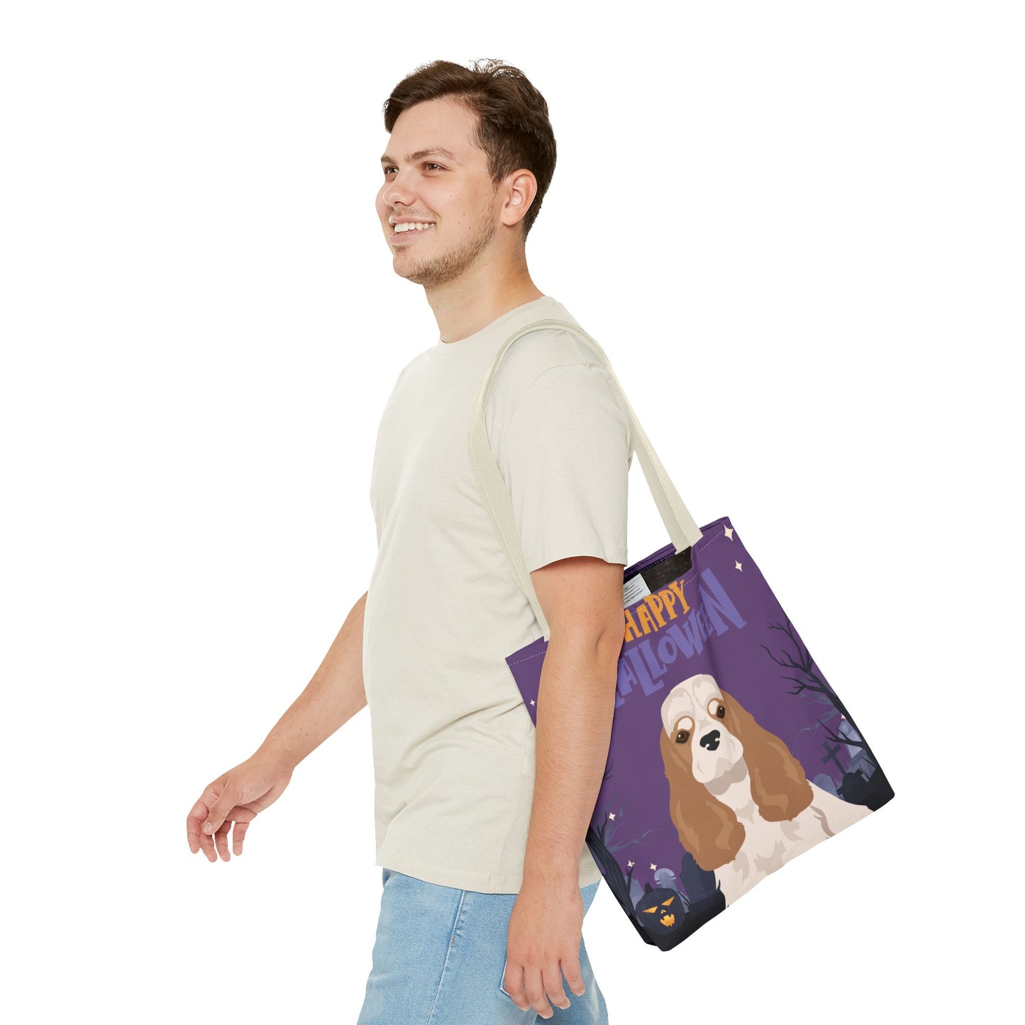 Cocker Spaniel Dog Happy Halloween Tote Bag 16x16
