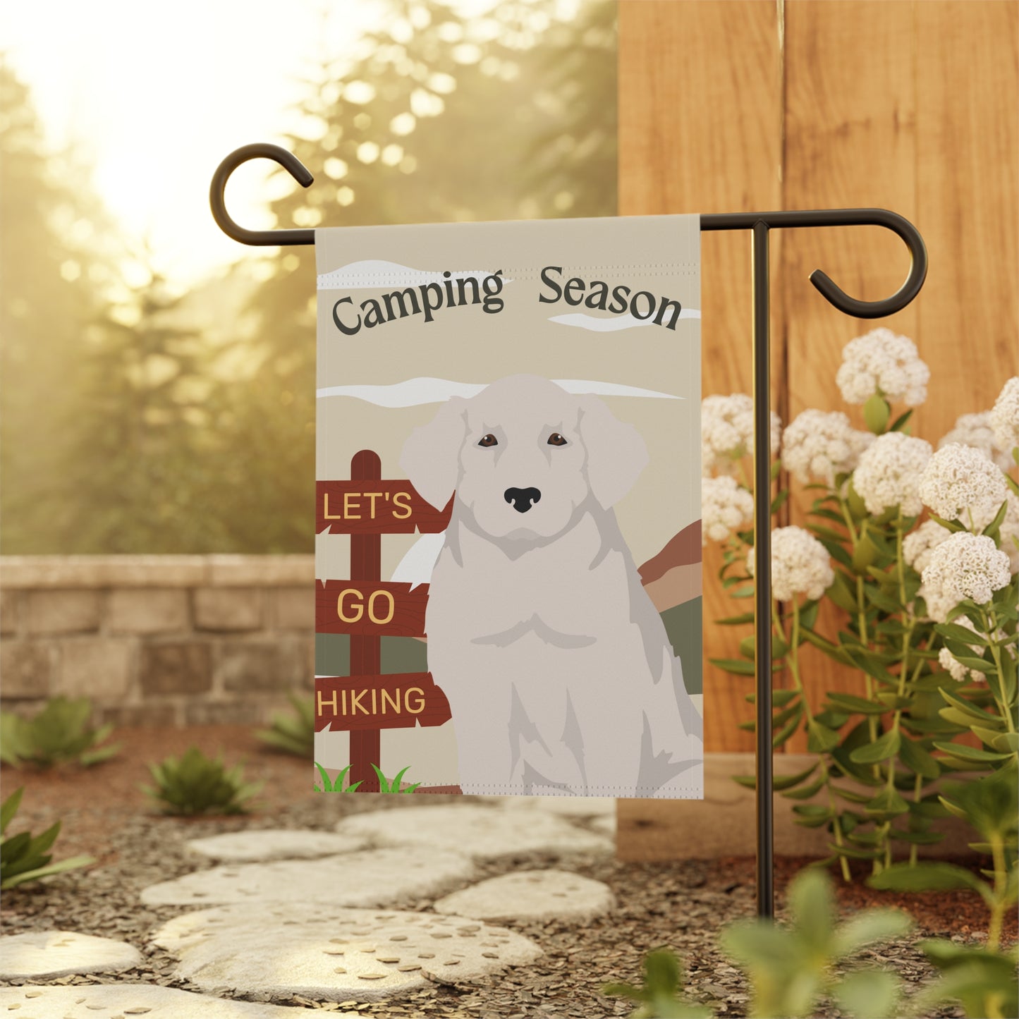Kuvasz Dog Camping Garden Flag