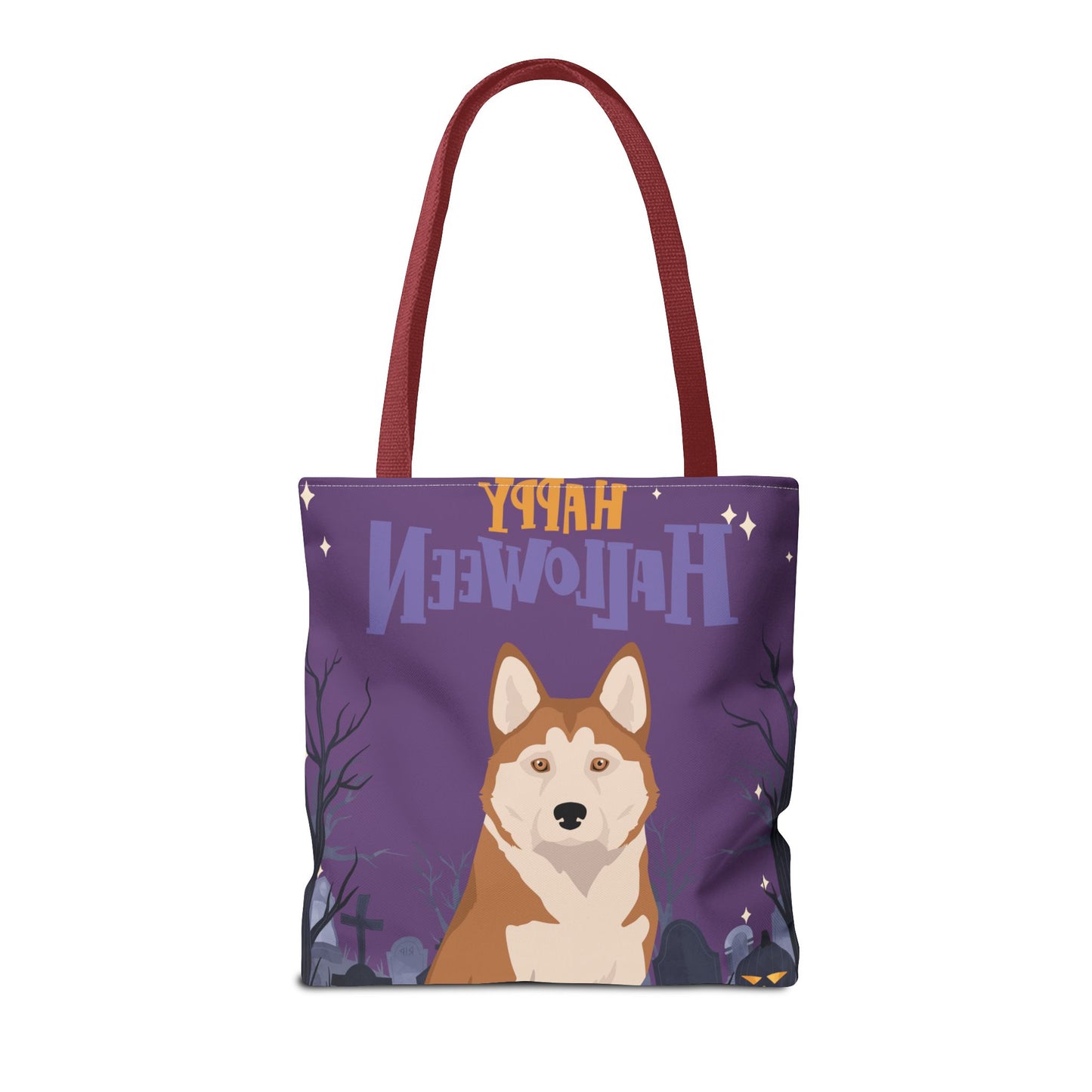 Alaskan Husky Dog Happy Halloween Tote Bag 16x16
