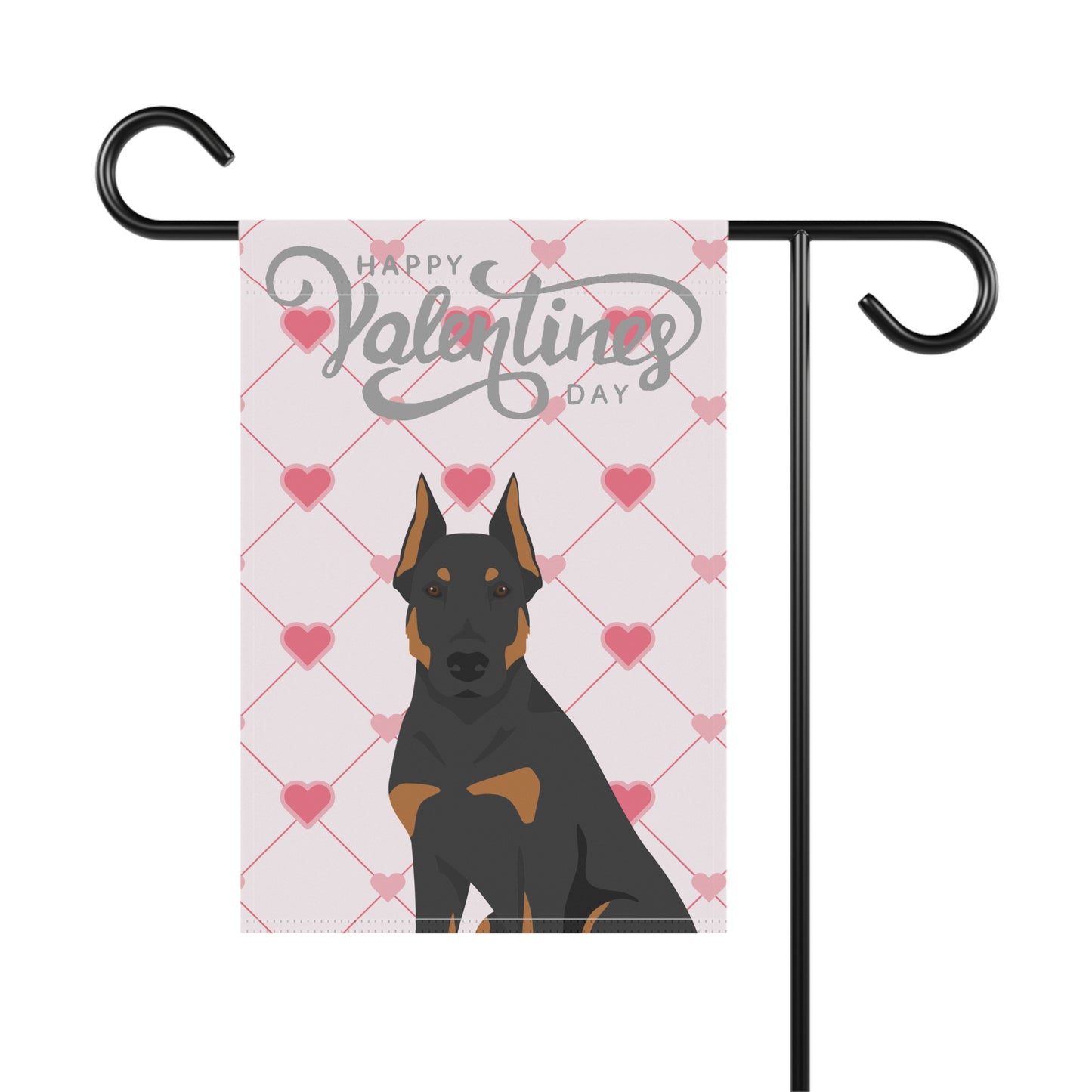 Beauceron Dog Valentines Day Garden Flag