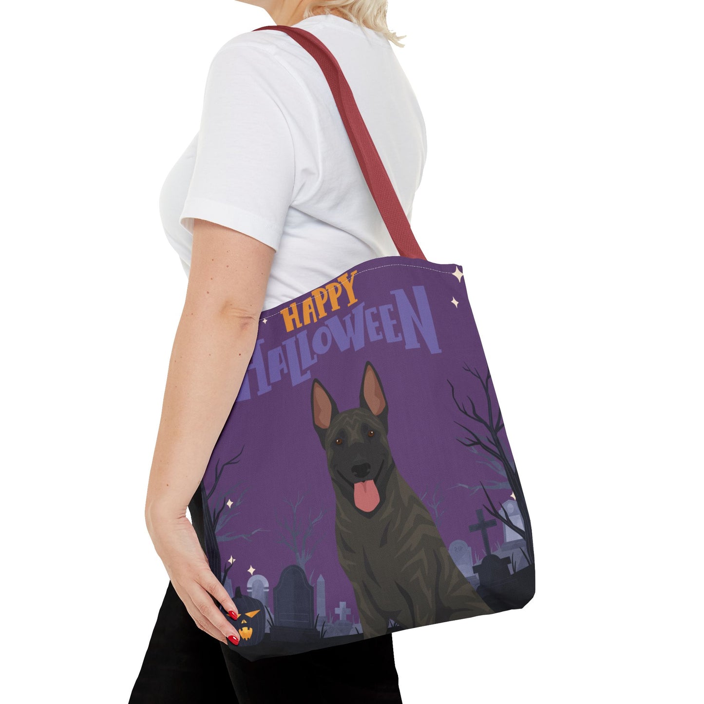 Dutch Shepherd Dog Happy Halloween Tote Bag 16x16