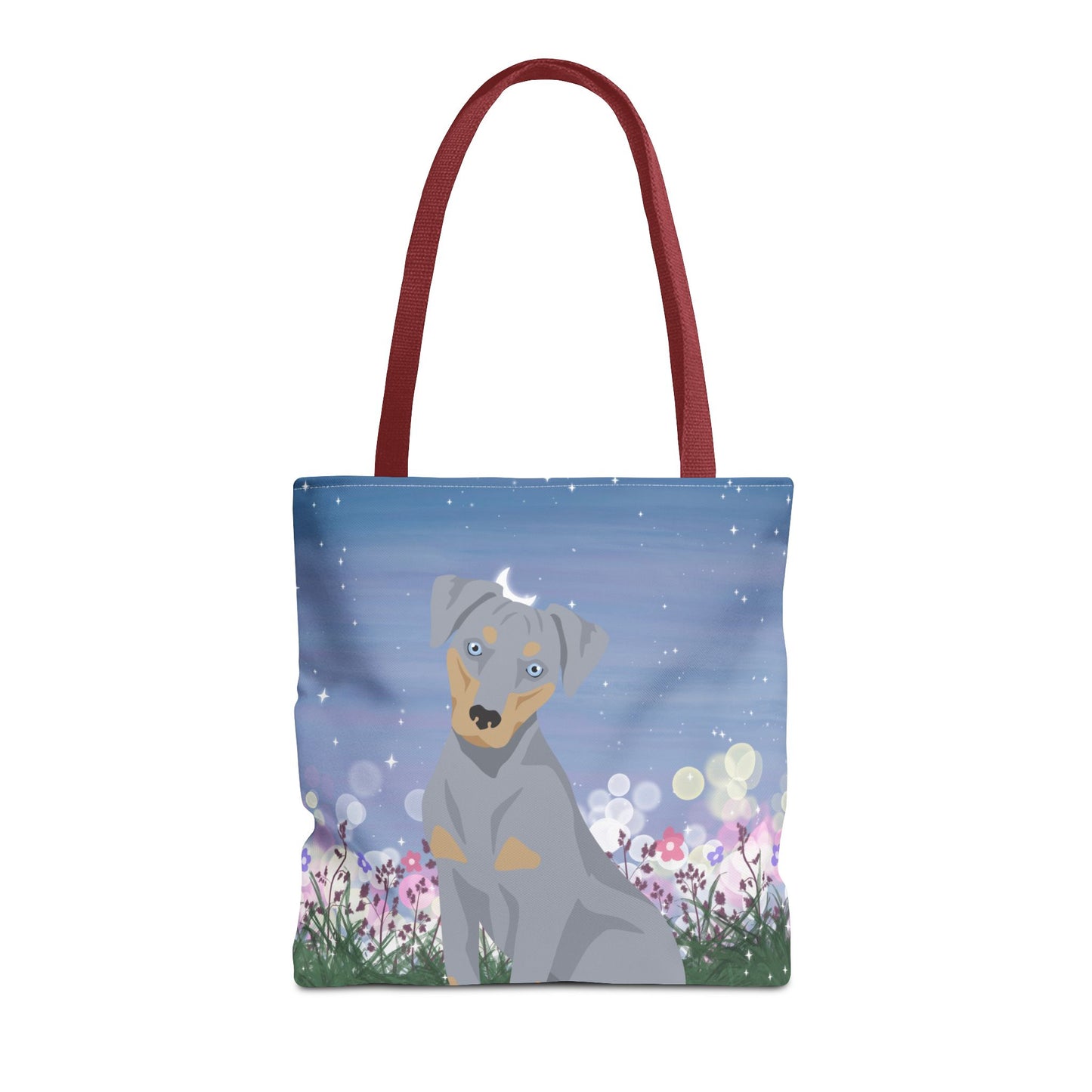 Blue Lacy Dog Tote Bag 16x16