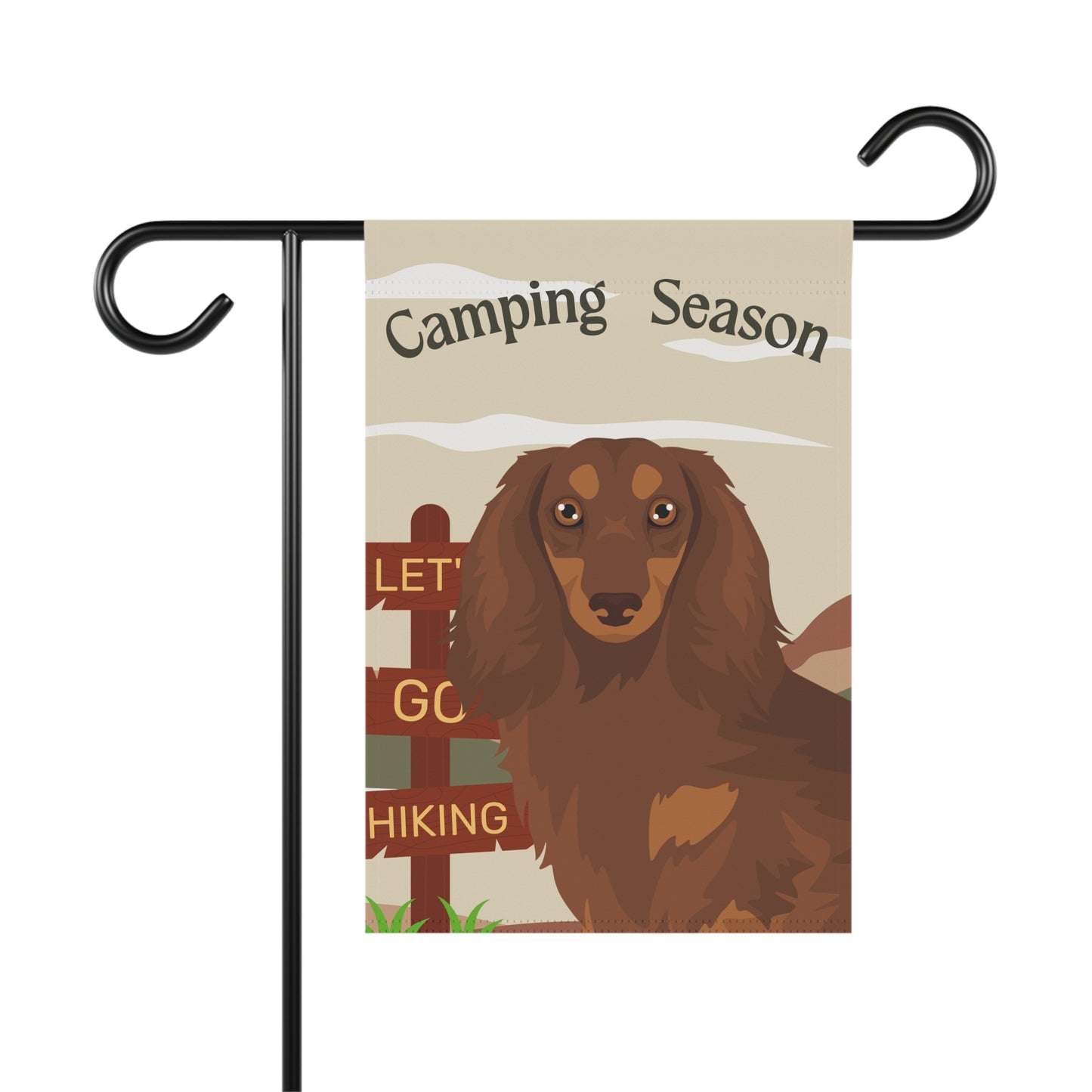 Dachshund Dog Camping Garden Flag