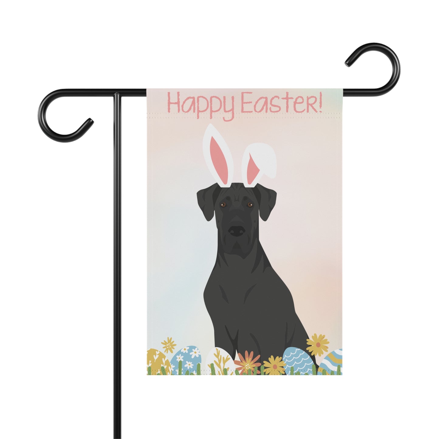 Great Dane Dog Happy Easter Garden Flag