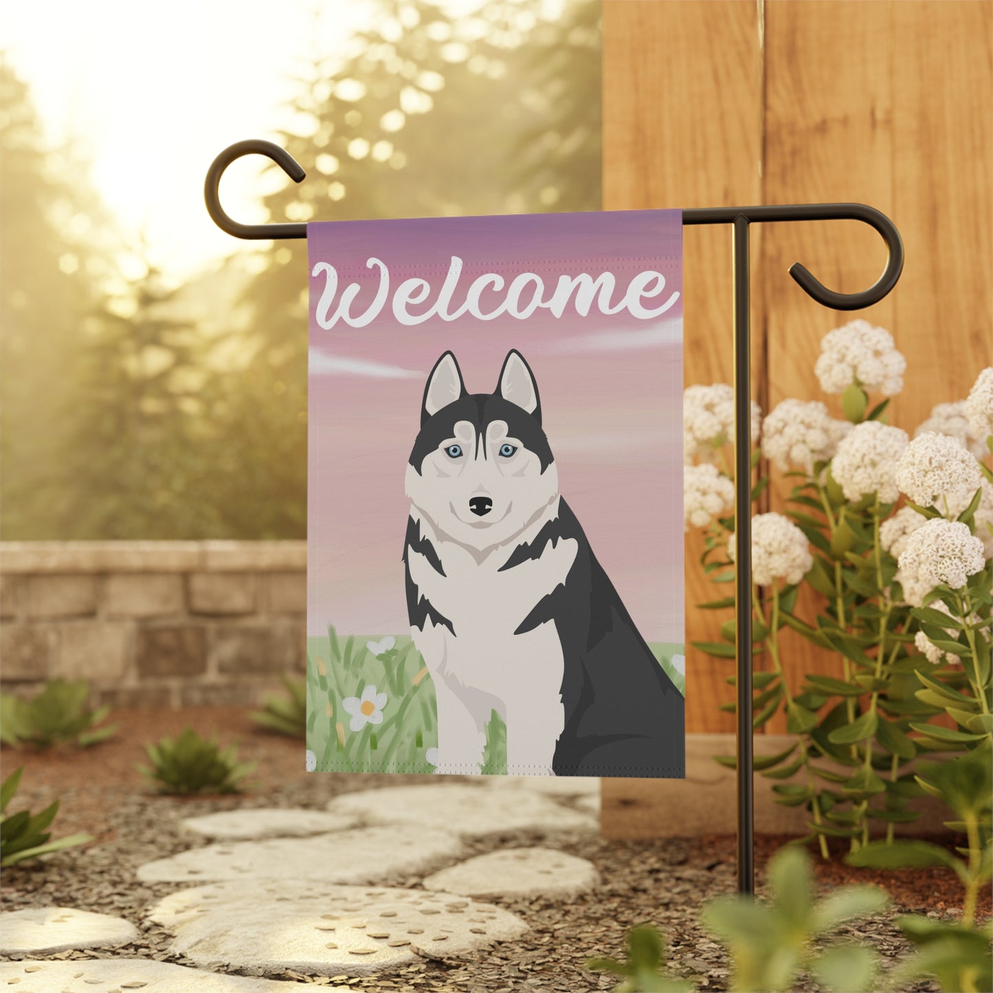 Siberian Husky Dog Welcome Garden Flag