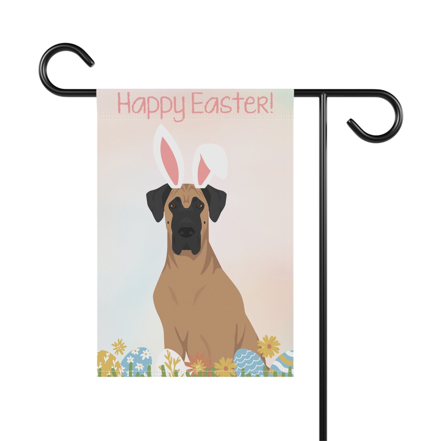 Great Dane Dog Happy Easter Garden Flag
