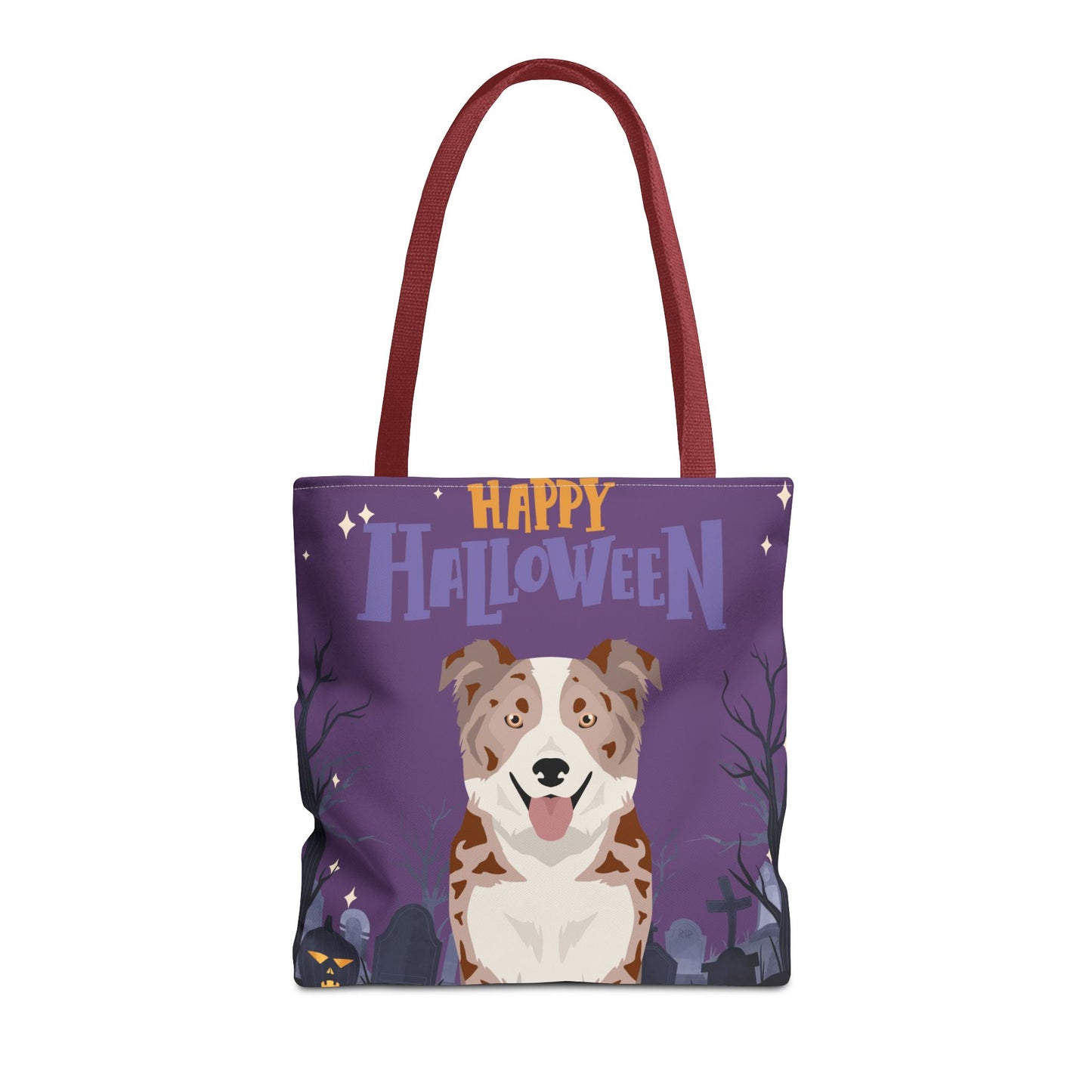Border Collie Dog Happy Halloween Tote Bag 16x16