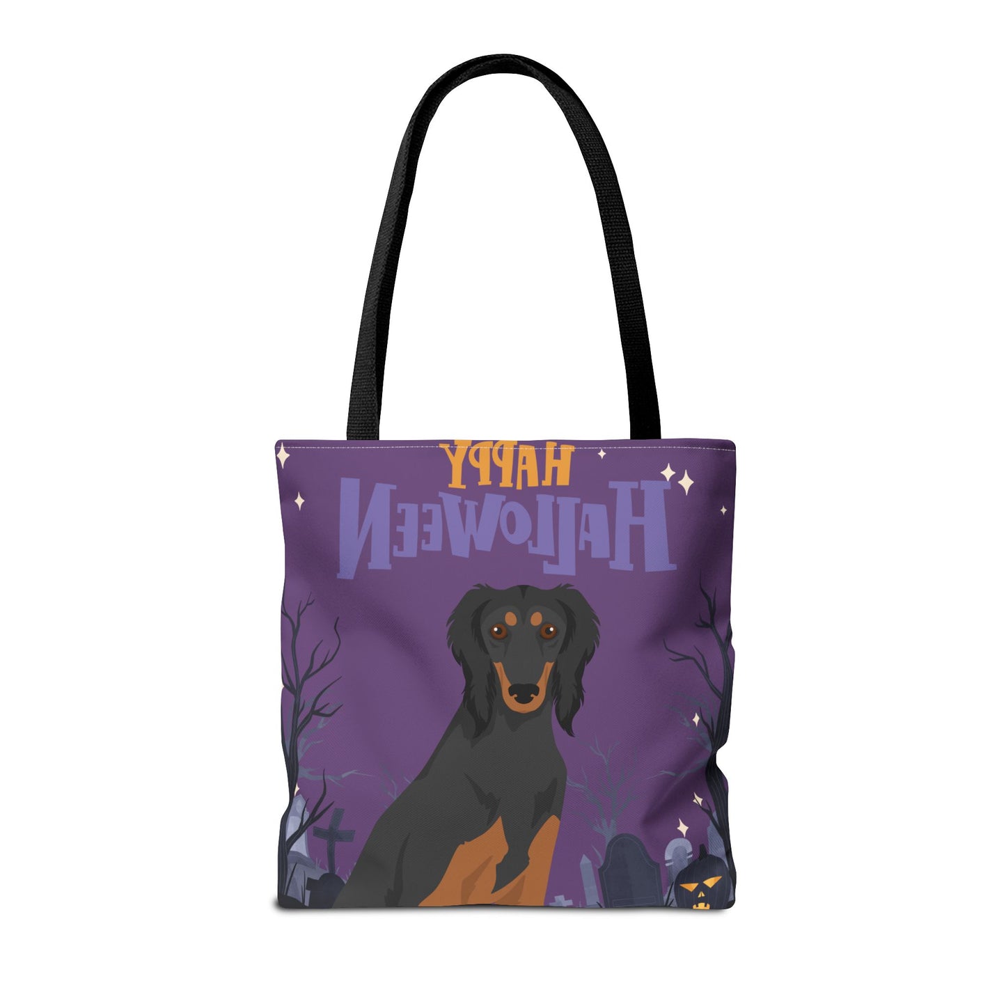 Saluki Dog Happy Halloween Tote Bag 16x16
