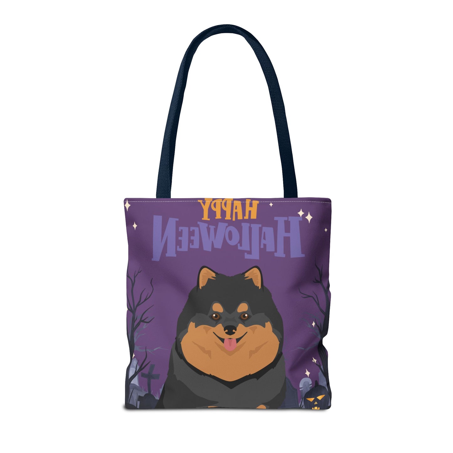 Pomeranian Dog Happy Halloween Tote Bag 16x16