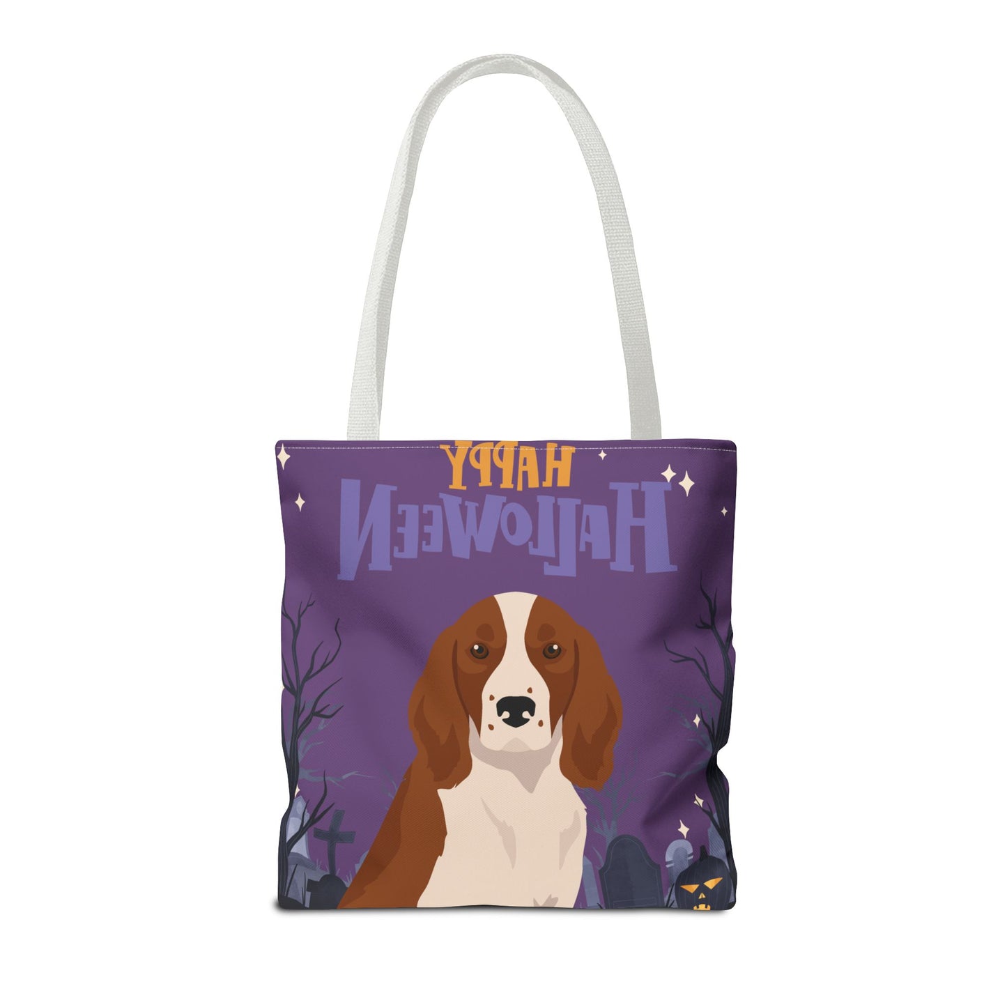 Welsh Springer Spaniel Dog Happy Halloween Tote Bag 16x16