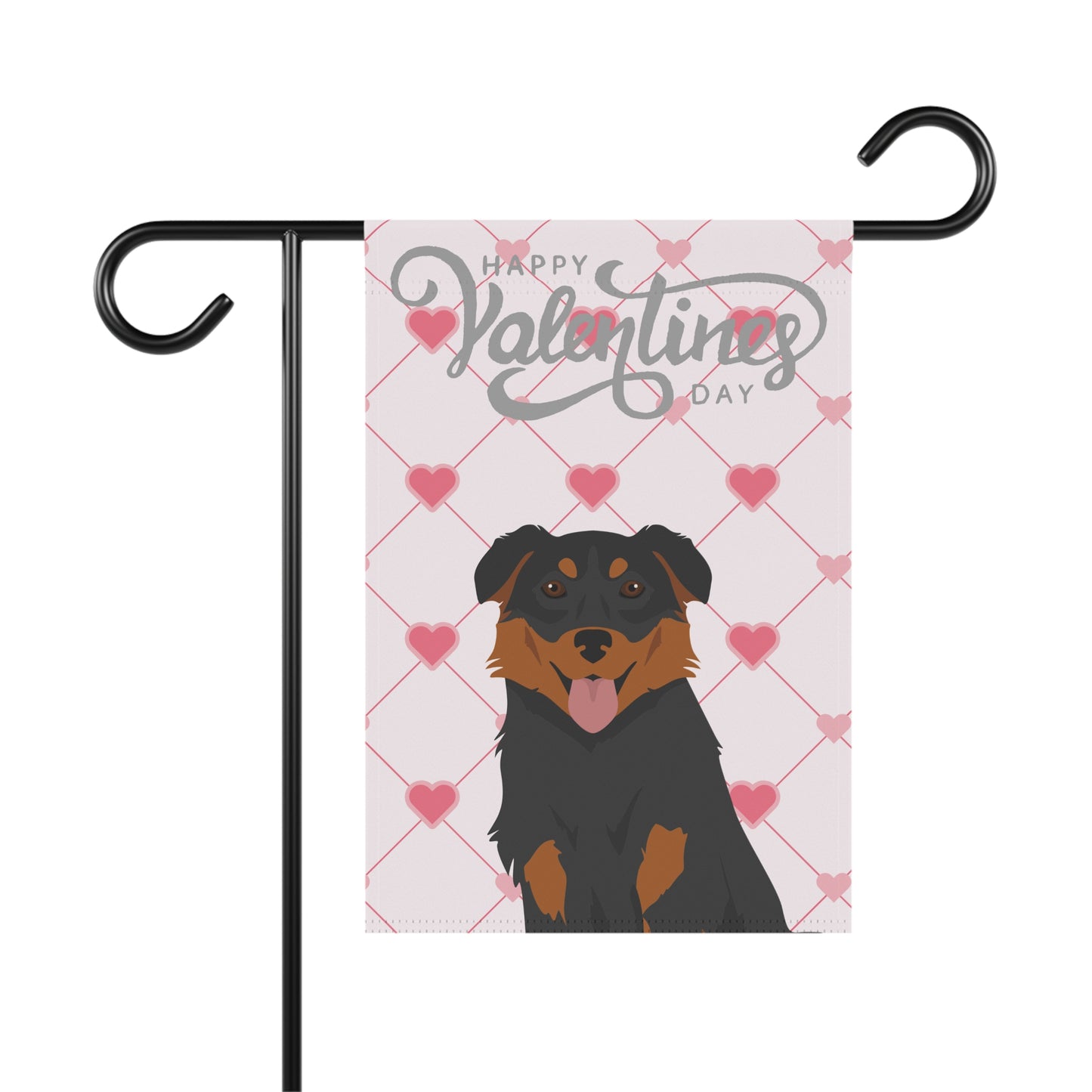 English Shepherd Dog Valentines Day Garden Flag