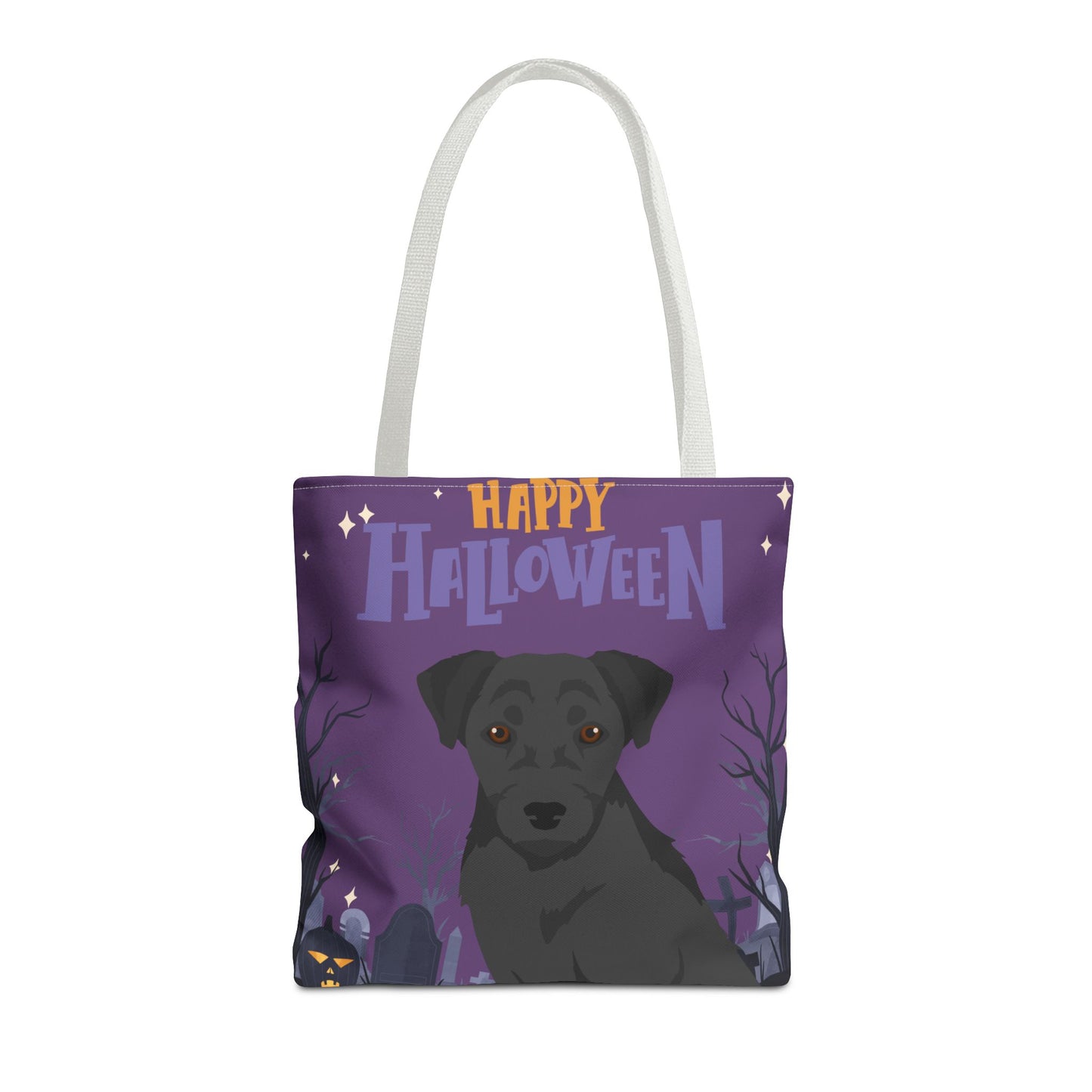 Patterdale Terrier Dog Happy Halloween Tote Bag 16x16