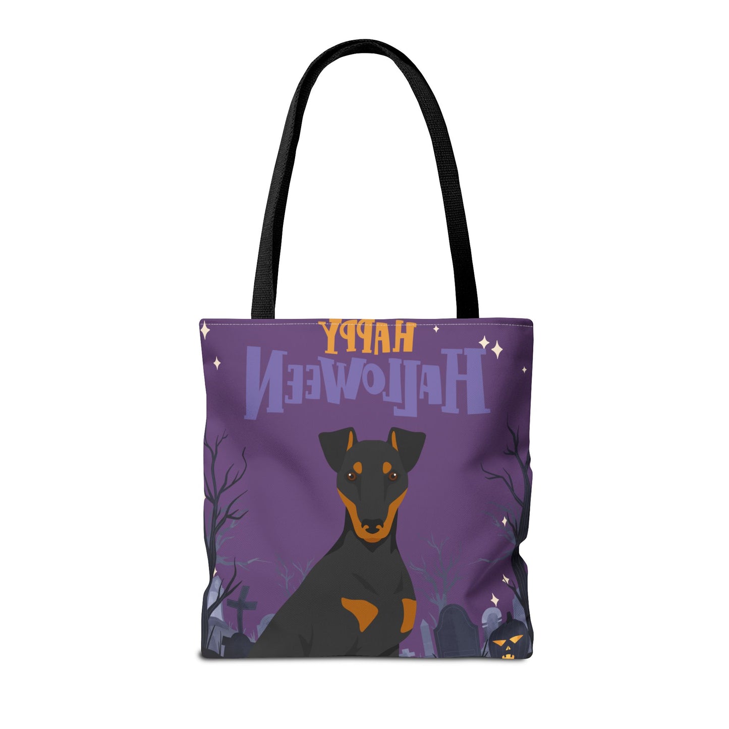 Manchester Terrier Dog Happy Halloween Tote Bag 16x16
