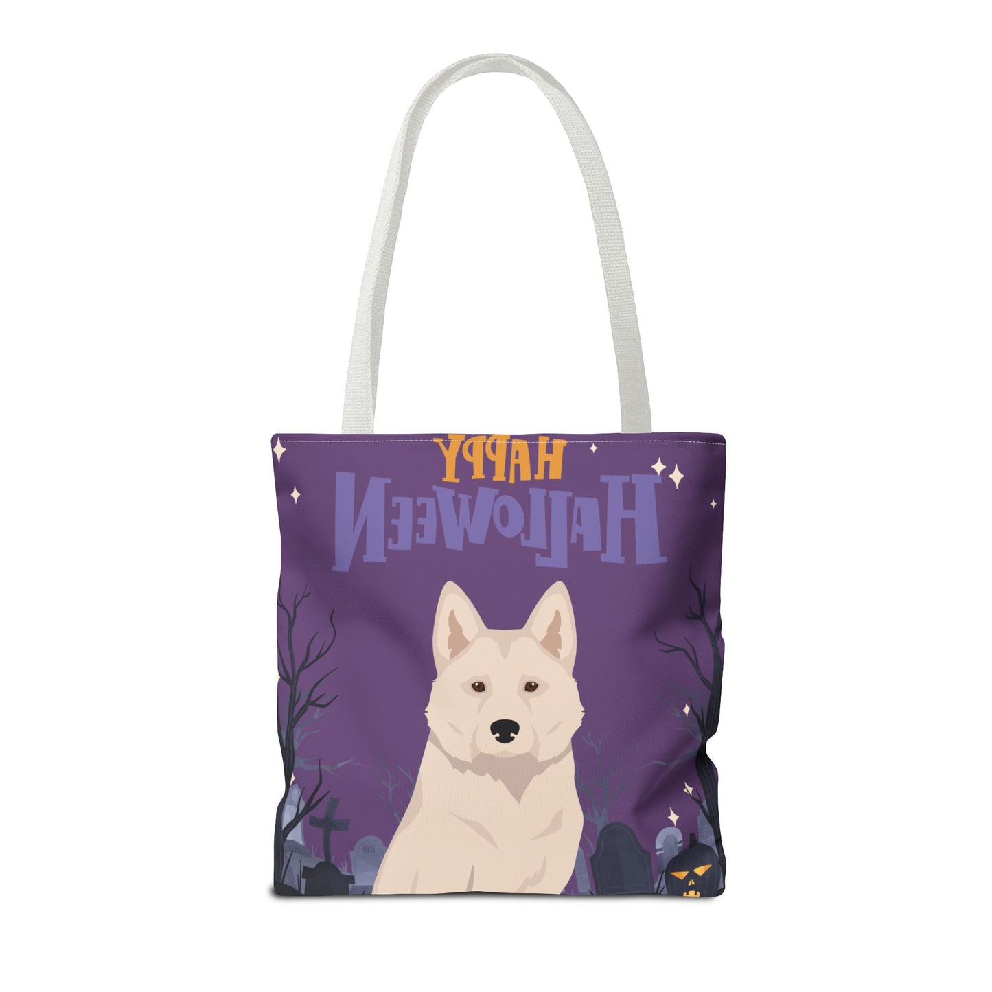 Alaskan Husky Dog Happy Halloween Tote Bag 16x16