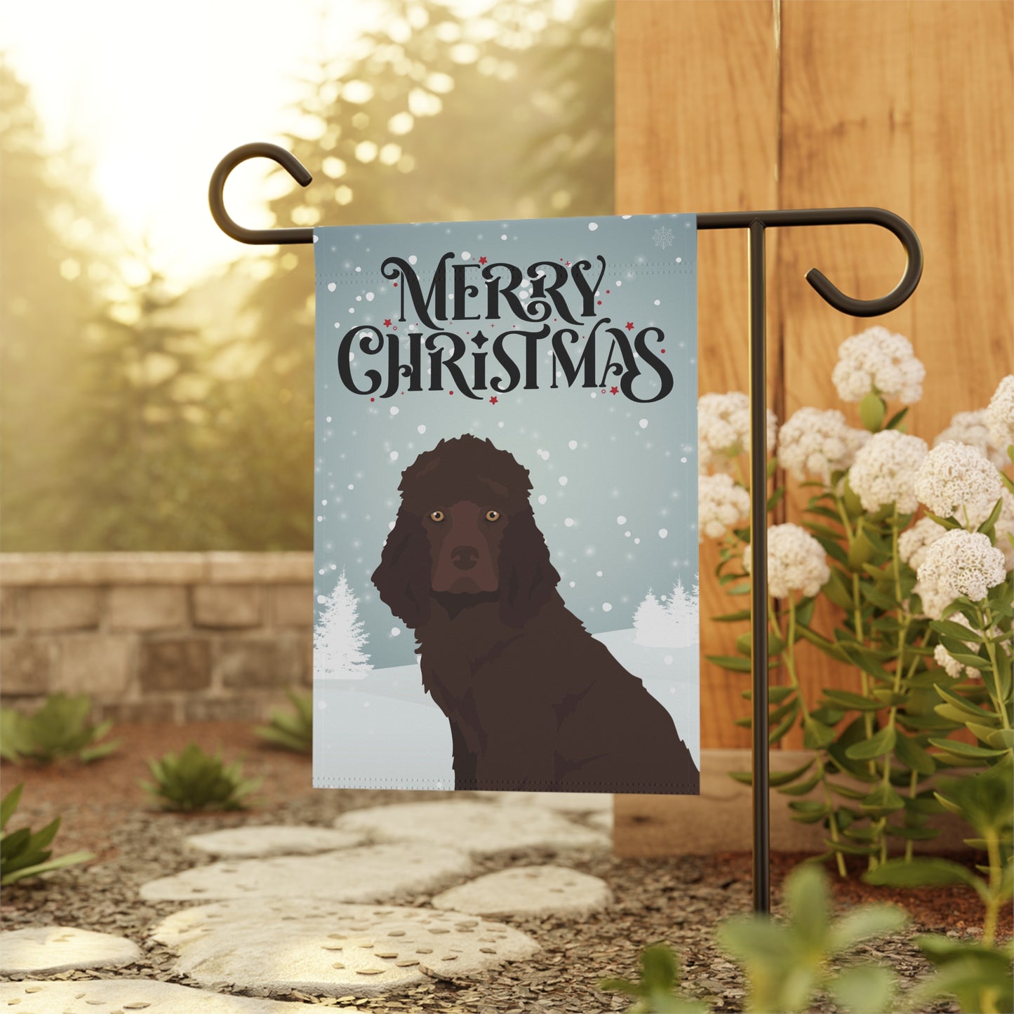 Irish Water Spaniel Dog Garden Flag