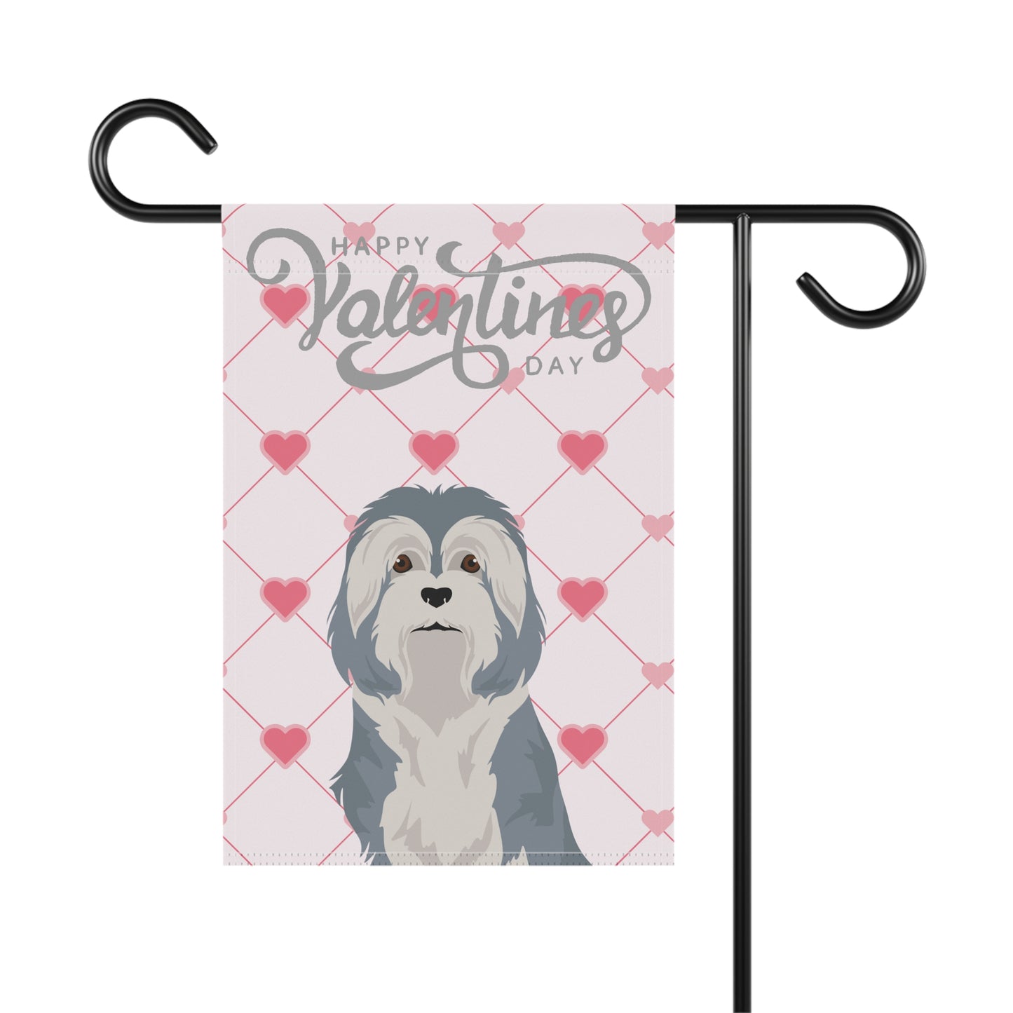 Lowchen Dog Valentines Day Garden Flag