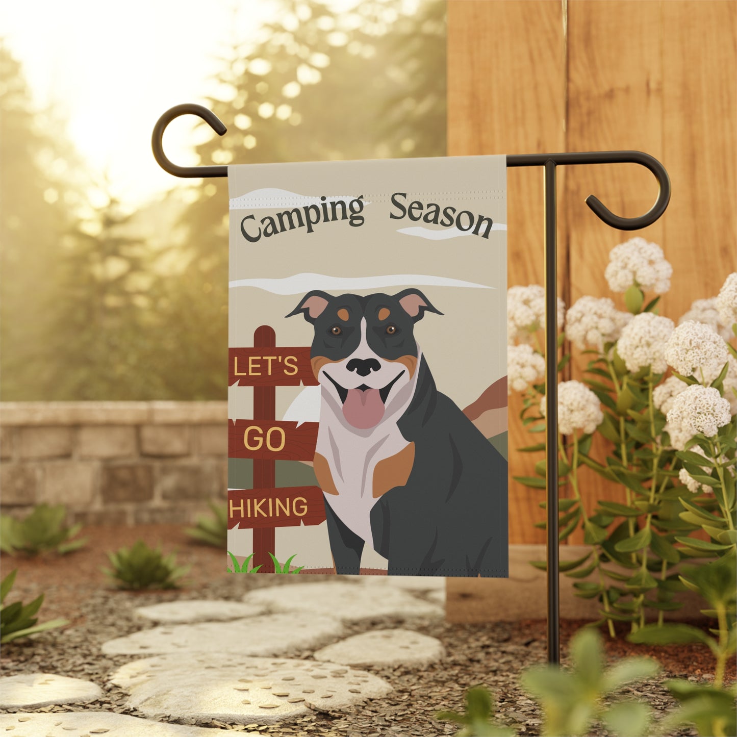 Pit Bull Dog Camping Garden Flag